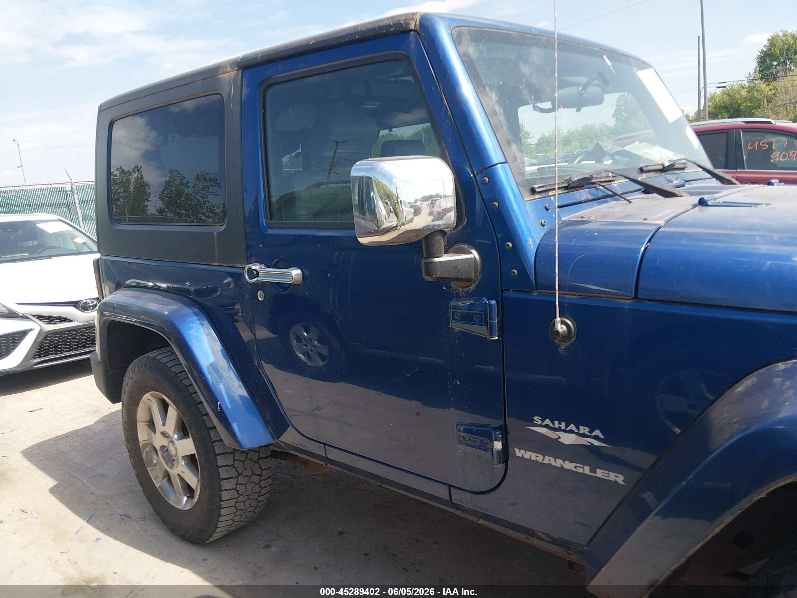 2010 Jeep Wrangler Sahara Blue vin: 1J4AA5D17AL202359