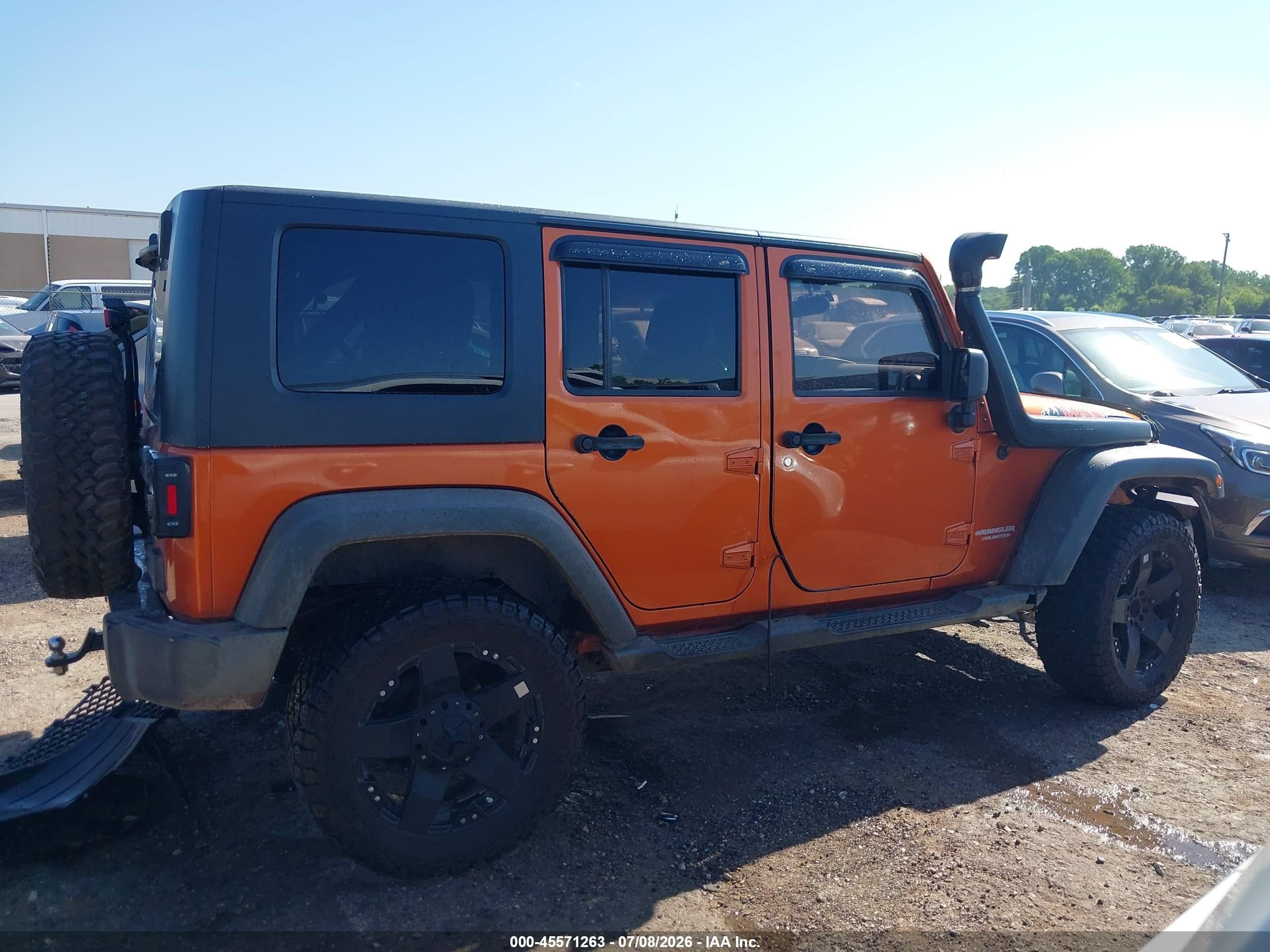 2010 Jeep Wrangler Unlimited Sport Orange vin: 1J4BA3H10AL206658