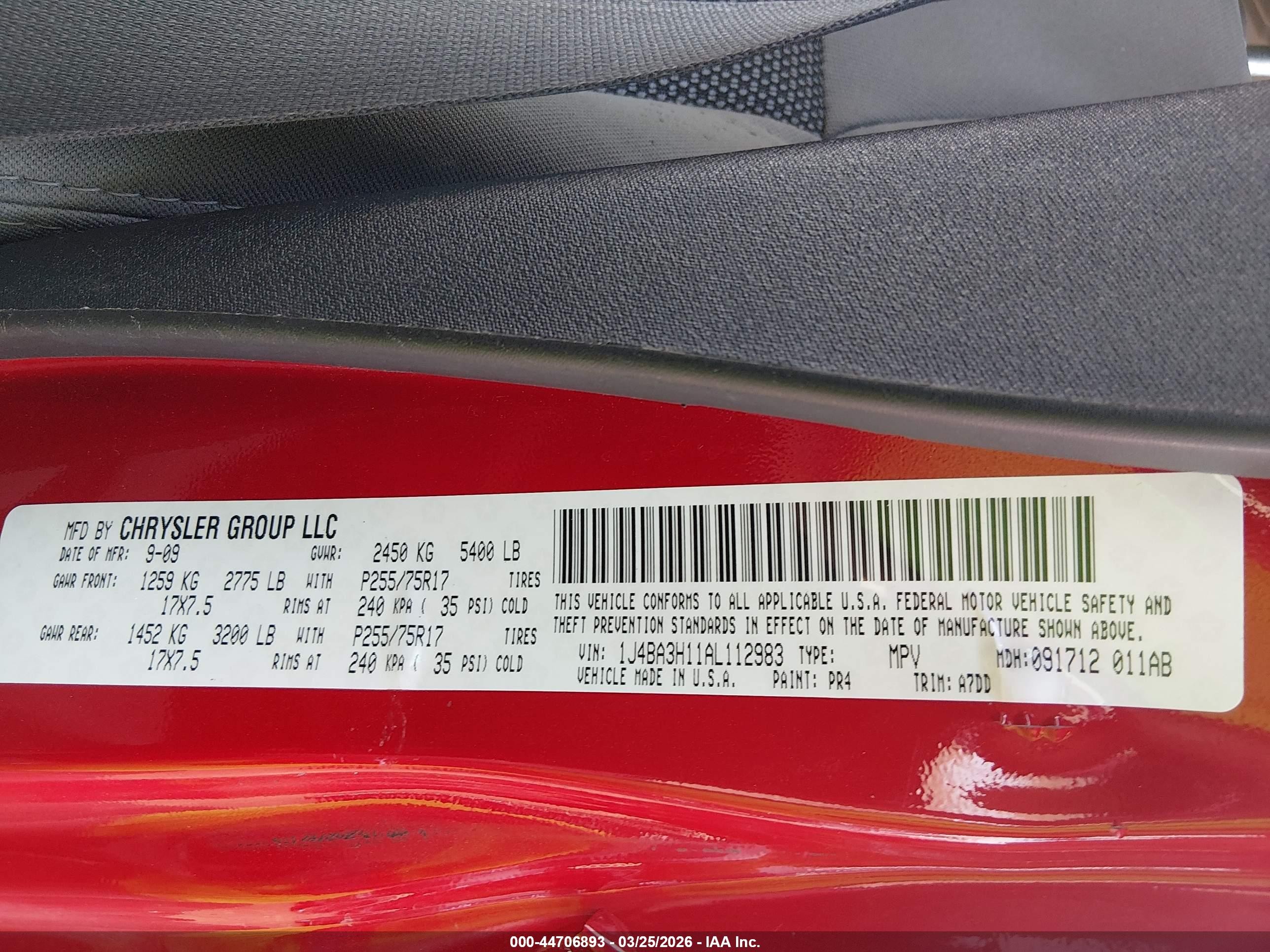 2010 Jeep Wrangler Unlimited Sport Red vin: 1J4BA3H11AL112983