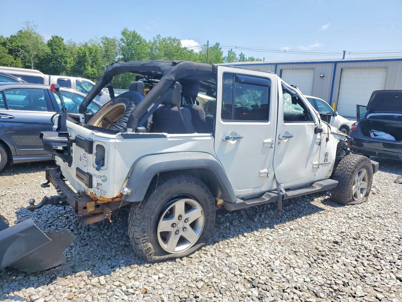 2010 Jeep Wrangler Unlimited Sport Белый vin: 1J4BA3H11AL159396