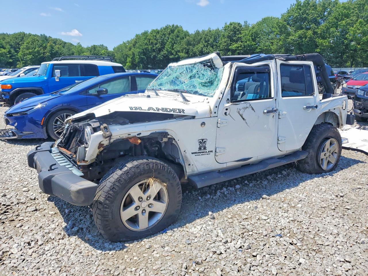 2010 Jeep Wrangler Unlimited Sport Белый vin: 1J4BA3H11AL159396