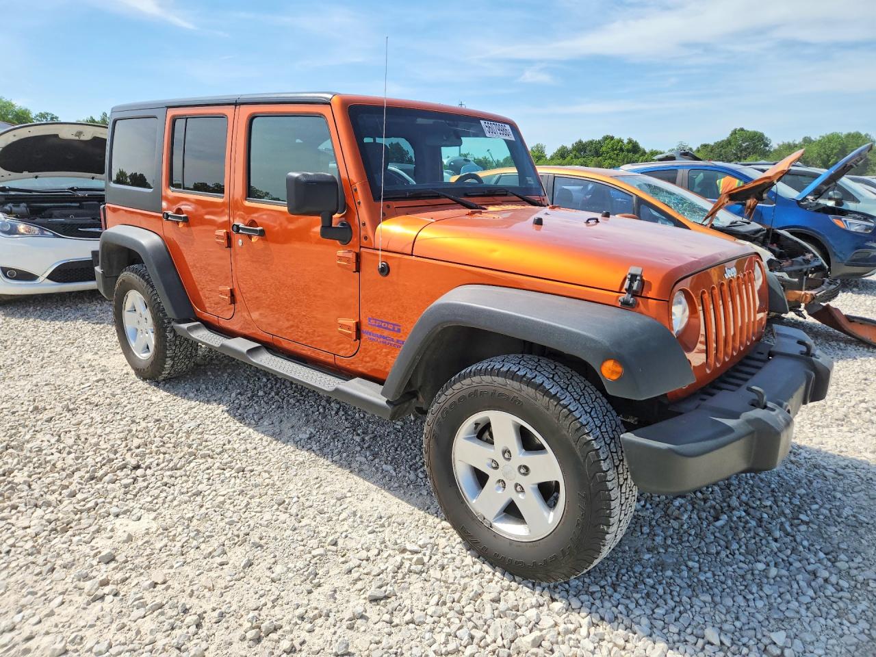 2011 Jeep Wrangler Unlimited Sport Orange vin: 1J4BA3H11BL504248