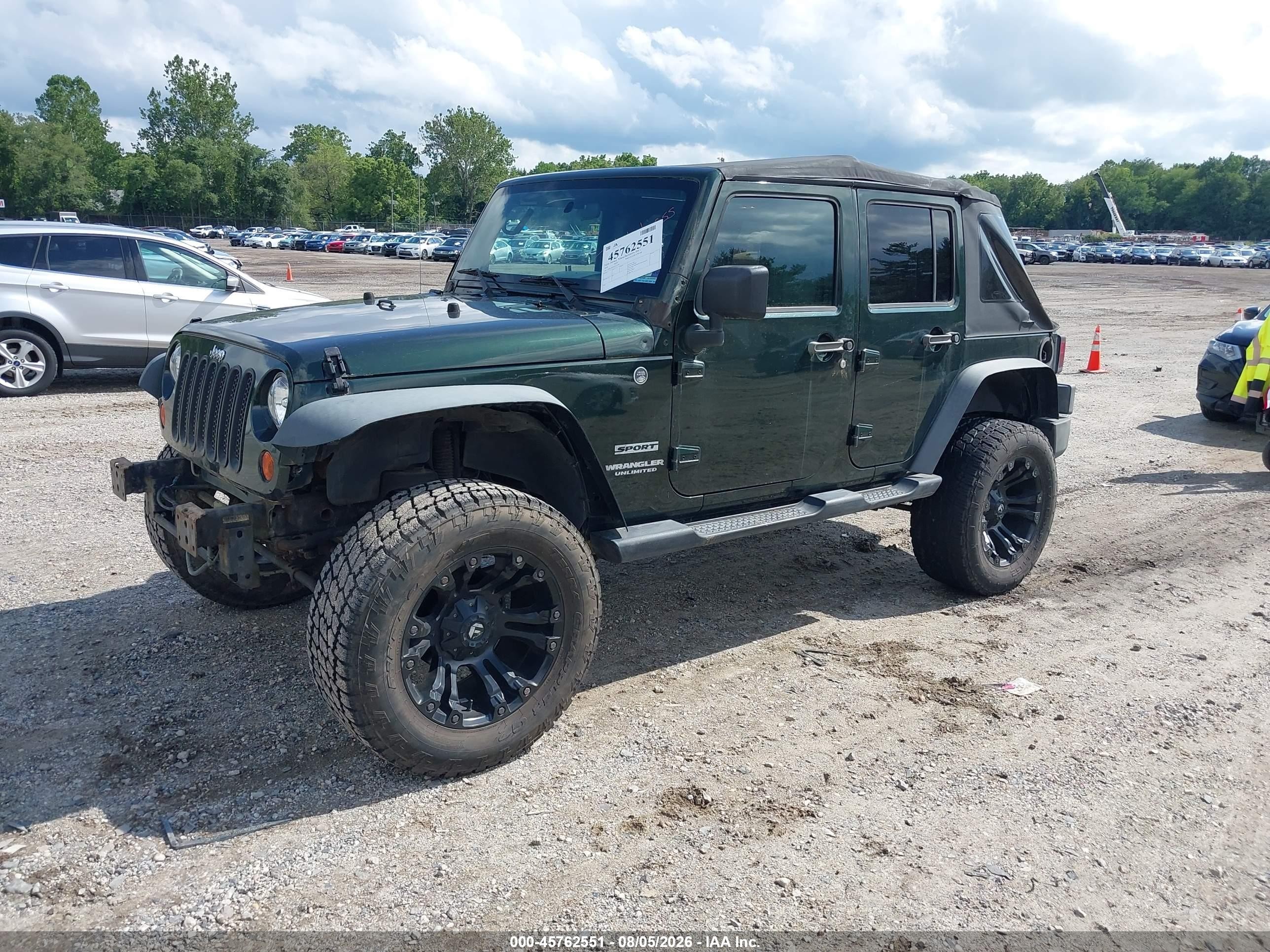2010 Jeep Wrangler Unlimited Sport Green vin: 1J4BA3H12AL127198