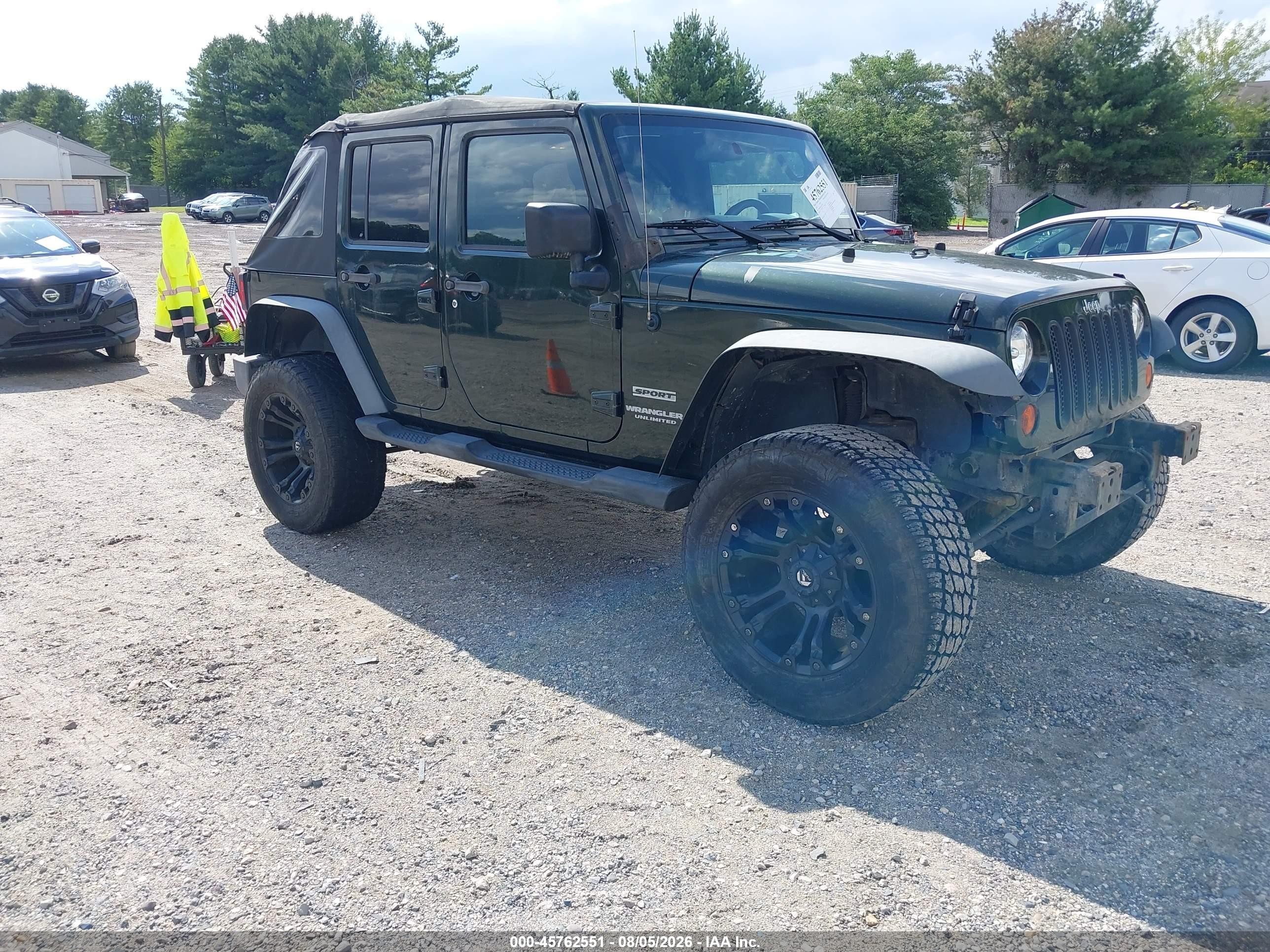 2010 Jeep Wrangler Unlimited Sport Green vin: 1J4BA3H12AL127198