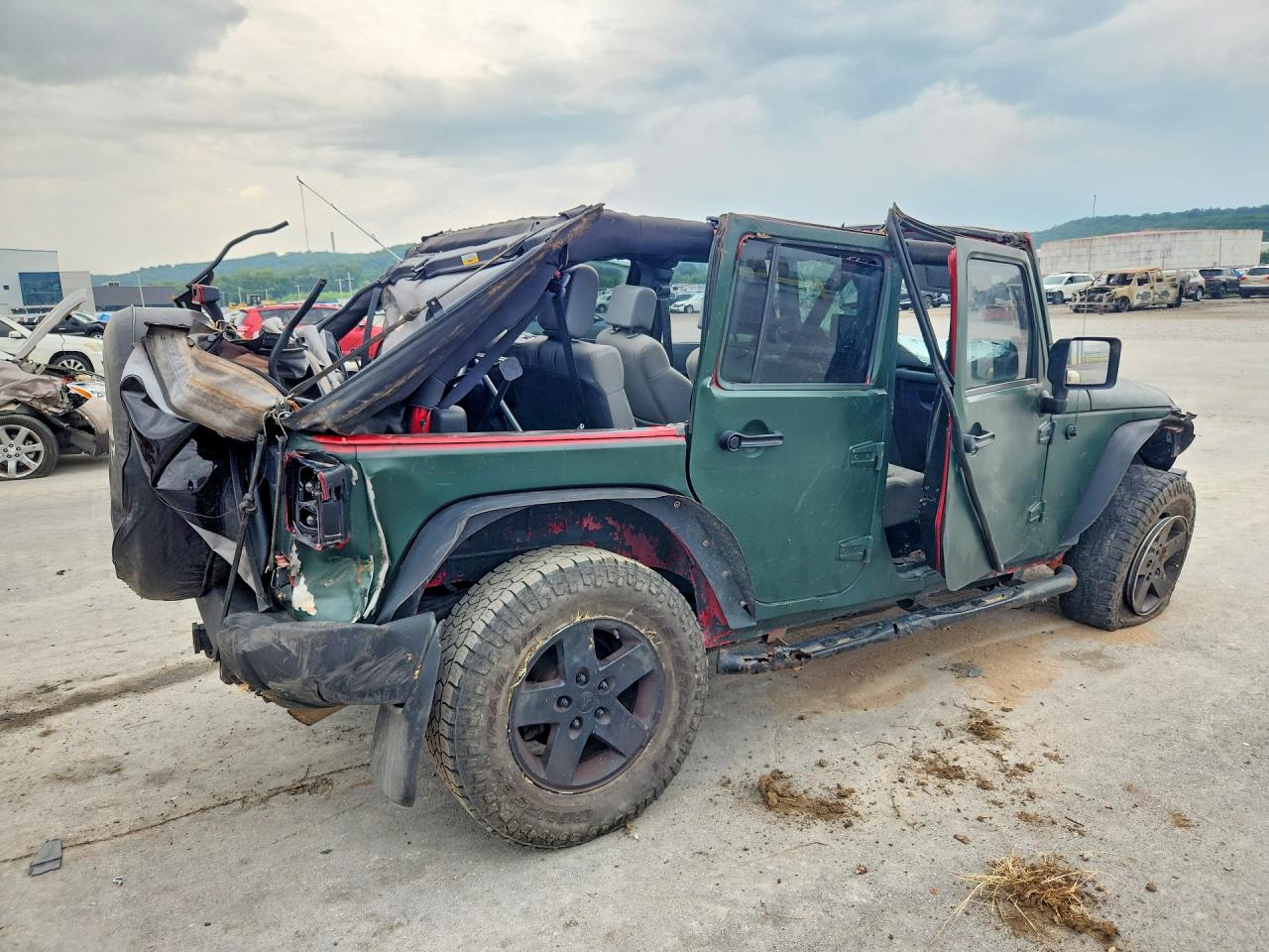 2010 Jeep Wrangler Unlimited Sport Green vin: 1J4BA3H12AL152456