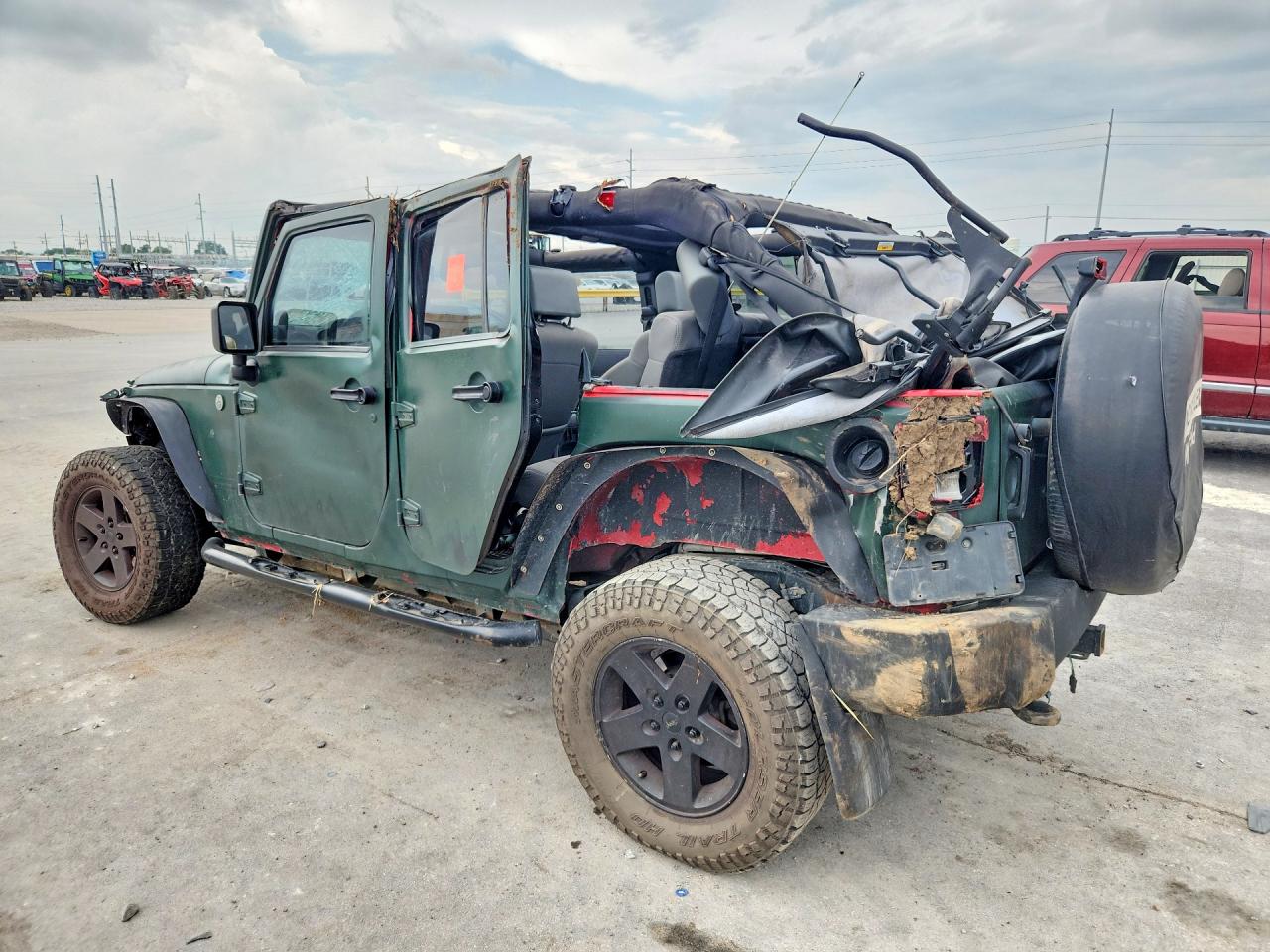 2010 Jeep Wrangler Unlimited Sport Green vin: 1J4BA3H12AL152456