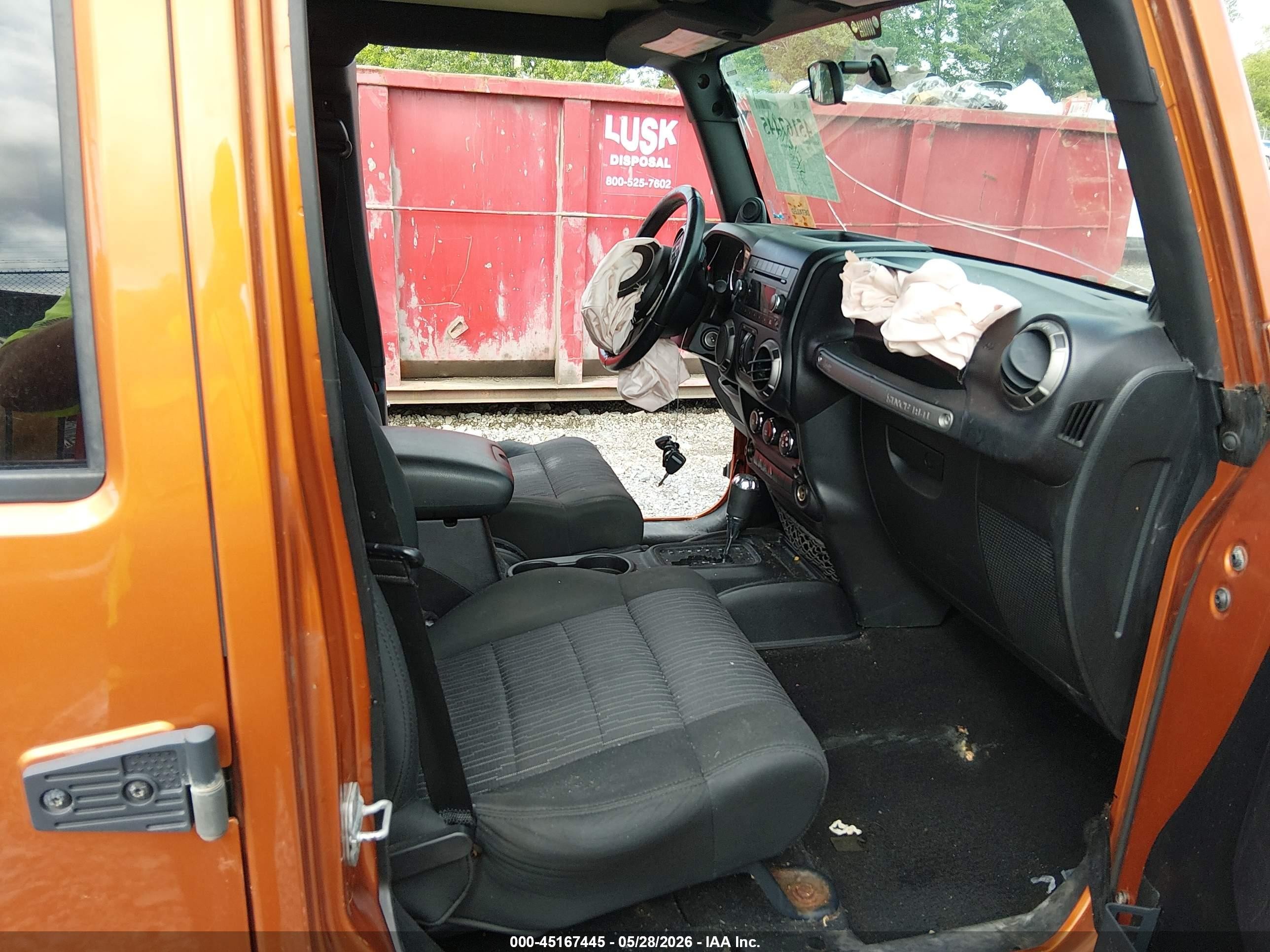 2011 Jeep Wrangler Unlimited Sport Orange vin: 1J4BA3H12BL545956