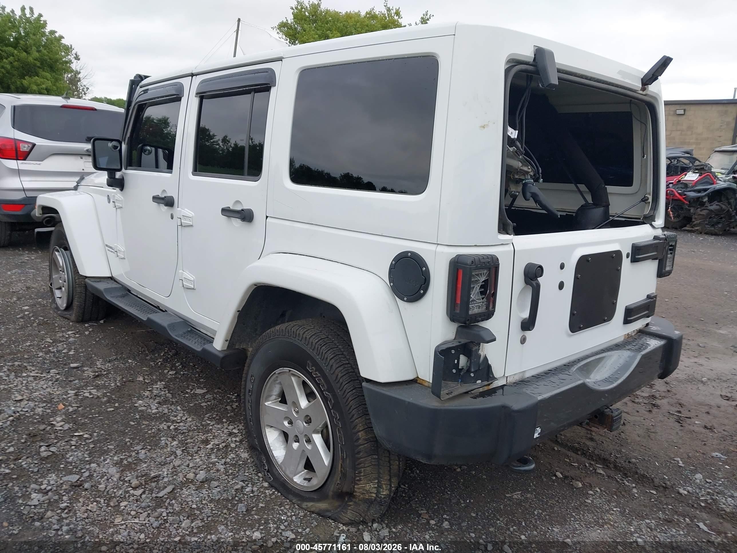 2011 Jeep Wrangler Unlimited Sport White vin: 1J4BA3H12BL616928