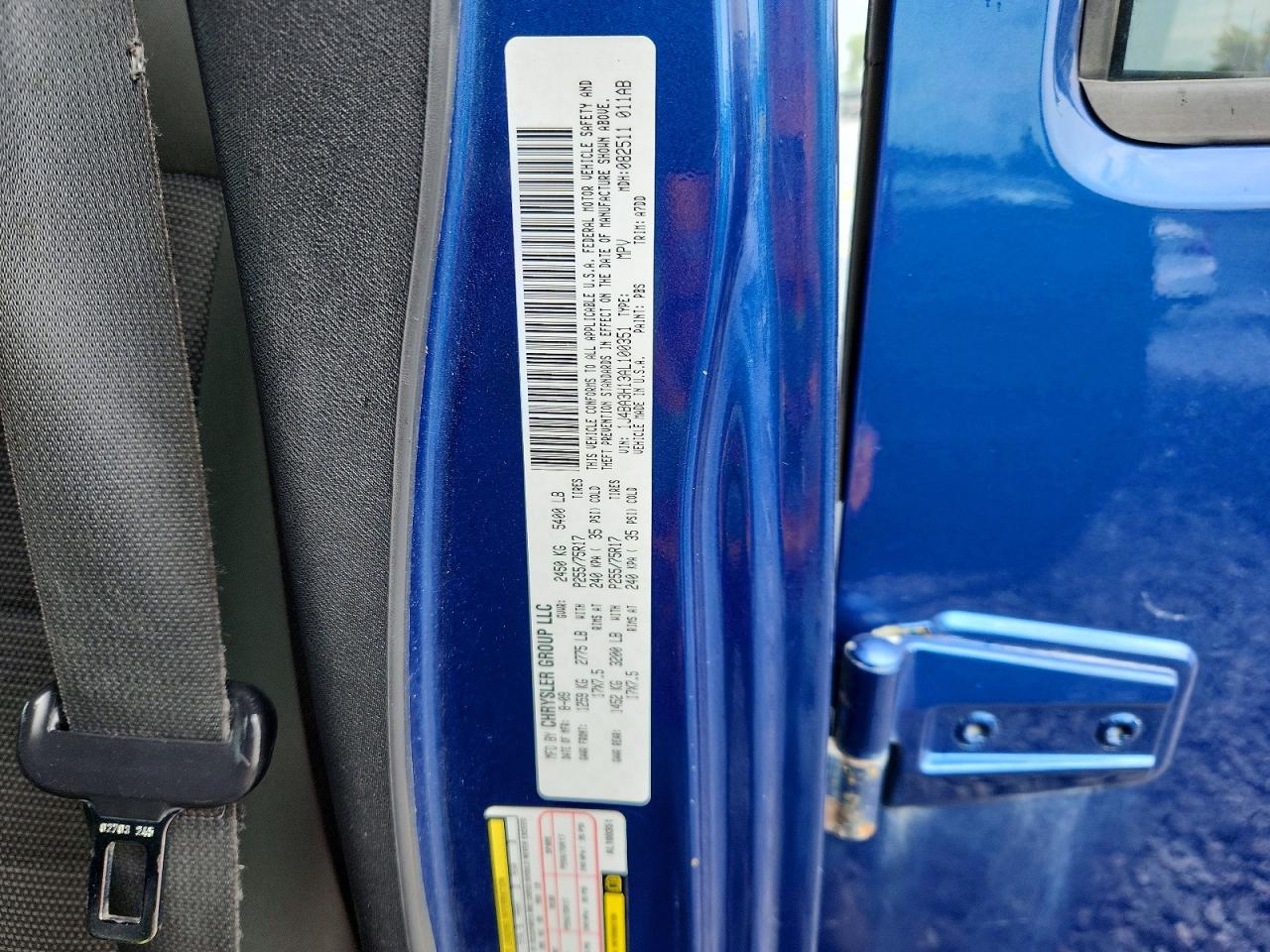 2010 Jeep Wrangler Unlimited Sport Blue vin: 1J4BA3H13AL100351
