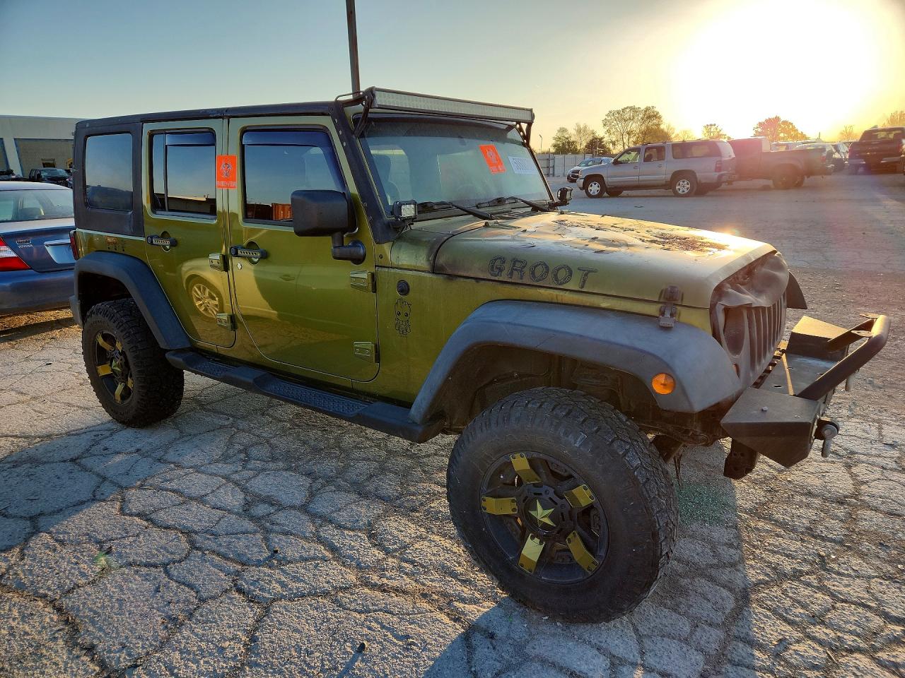 2010 Jeep Wrangler Unlimited Sport Green vin: 1J4BA3H13AL202040