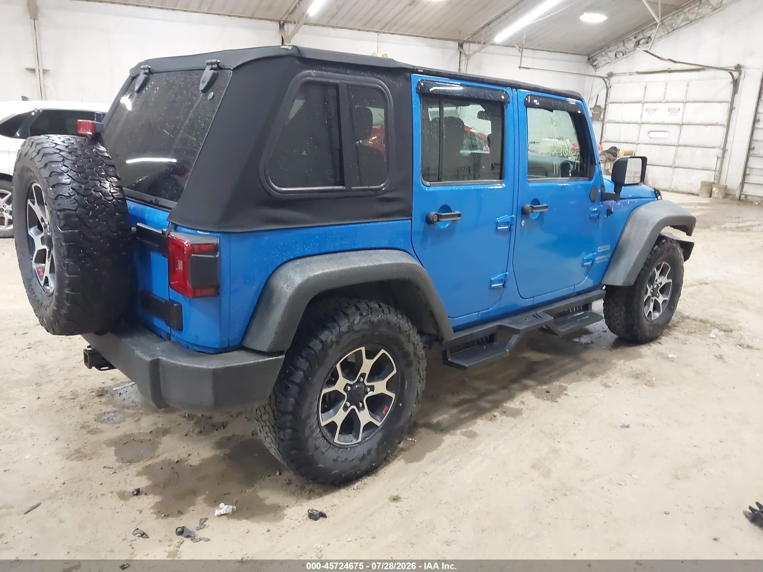 2011 Jeep Wrangler Unlimited Sport Blue vin: 1J4BA3H13BL620163