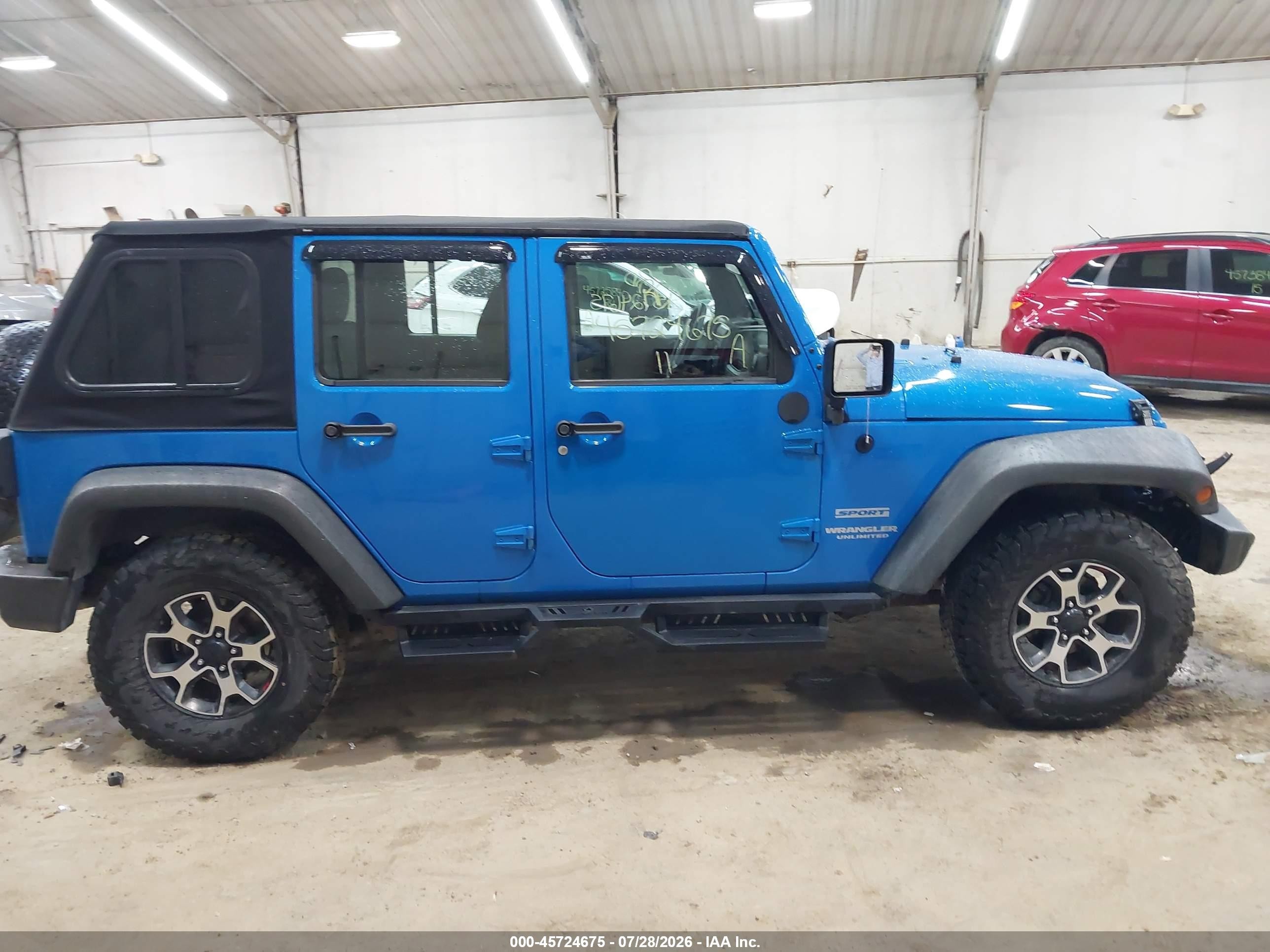 2011 Jeep Wrangler Unlimited Sport Blue vin: 1J4BA3H13BL620163