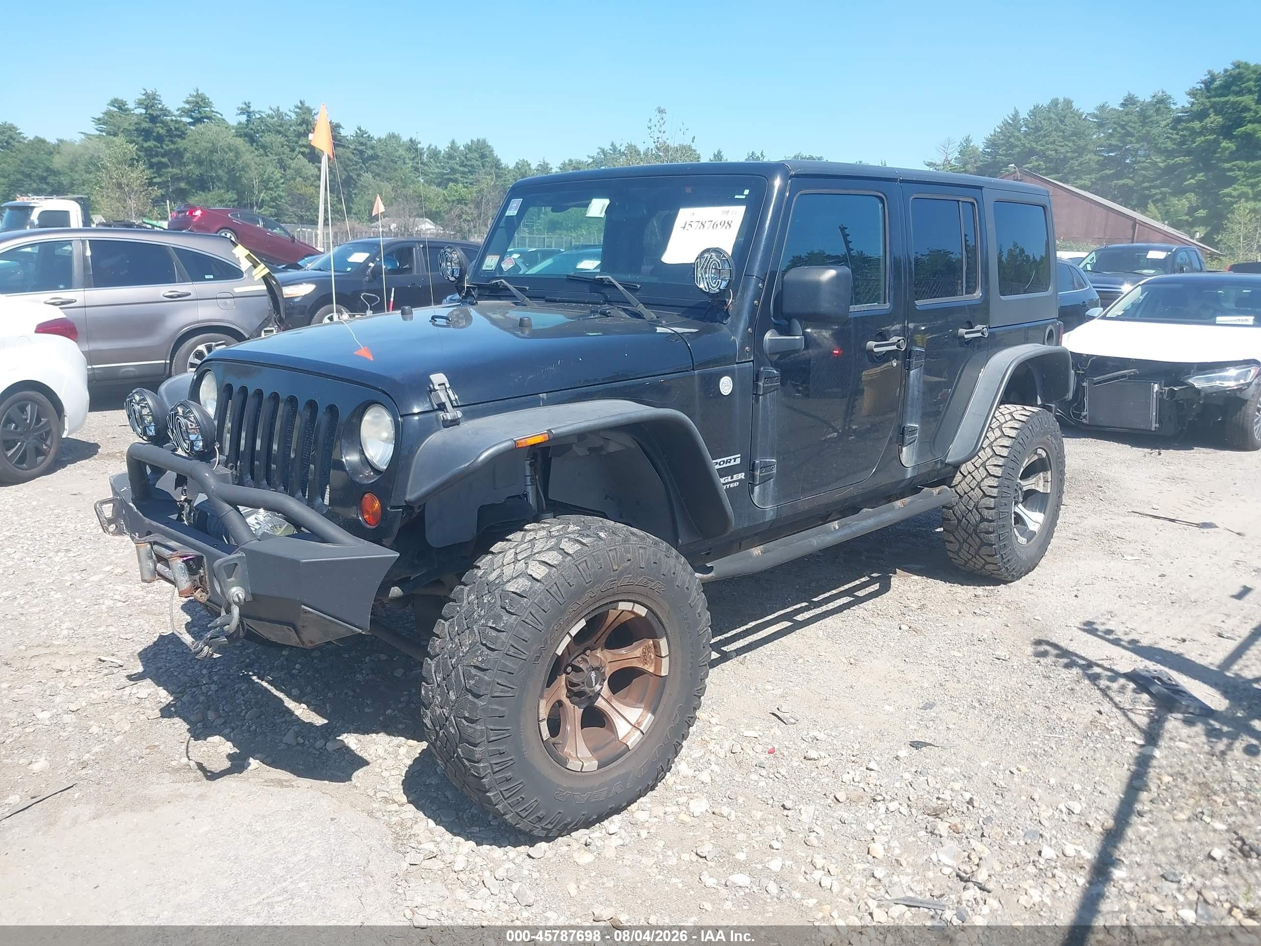 2011 Jeep Wrangler Unlimited Sport Black vin: 1J4BA3H13BL625265