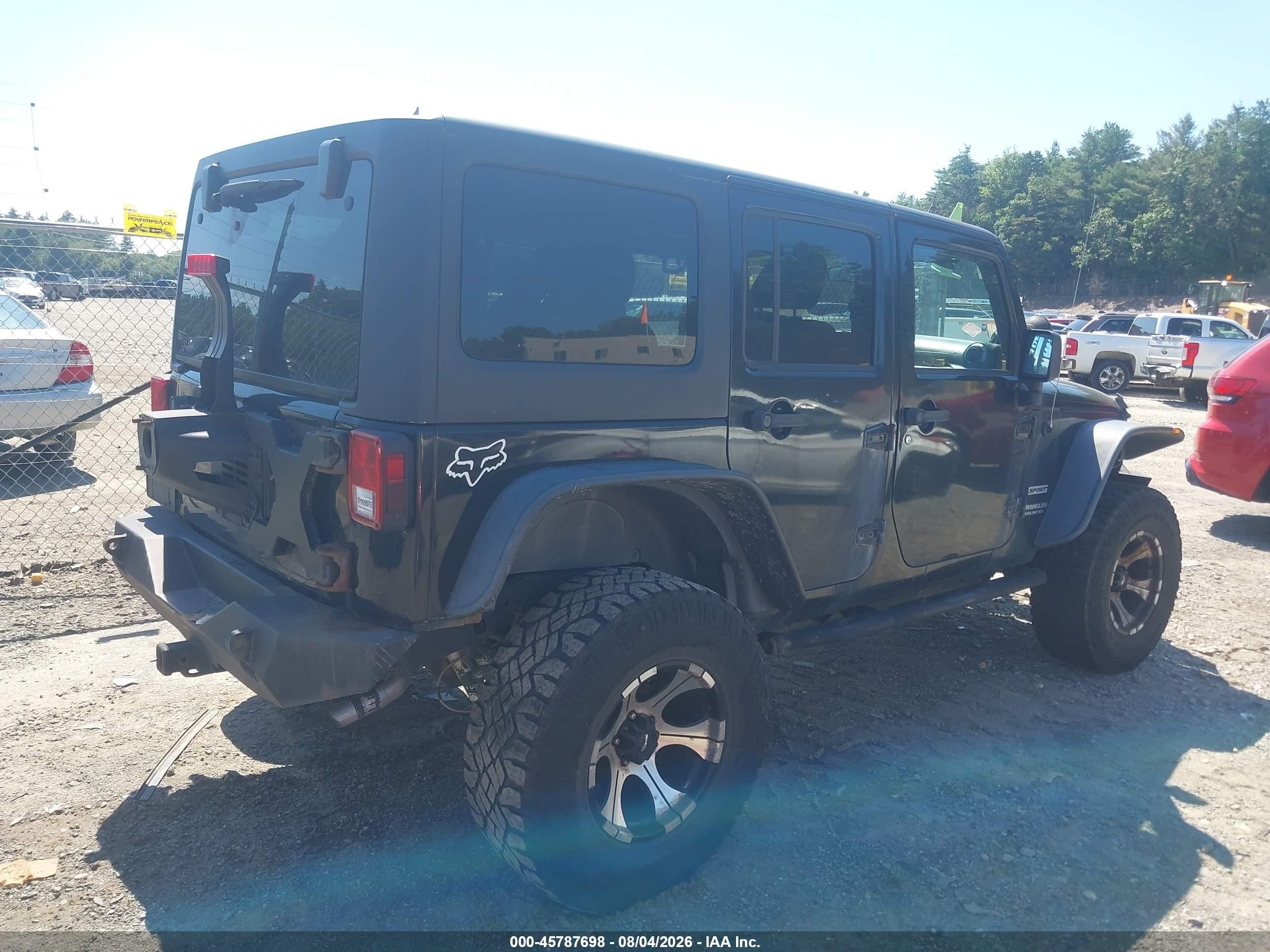 2011 Jeep Wrangler Unlimited Sport Black vin: 1J4BA3H13BL625265