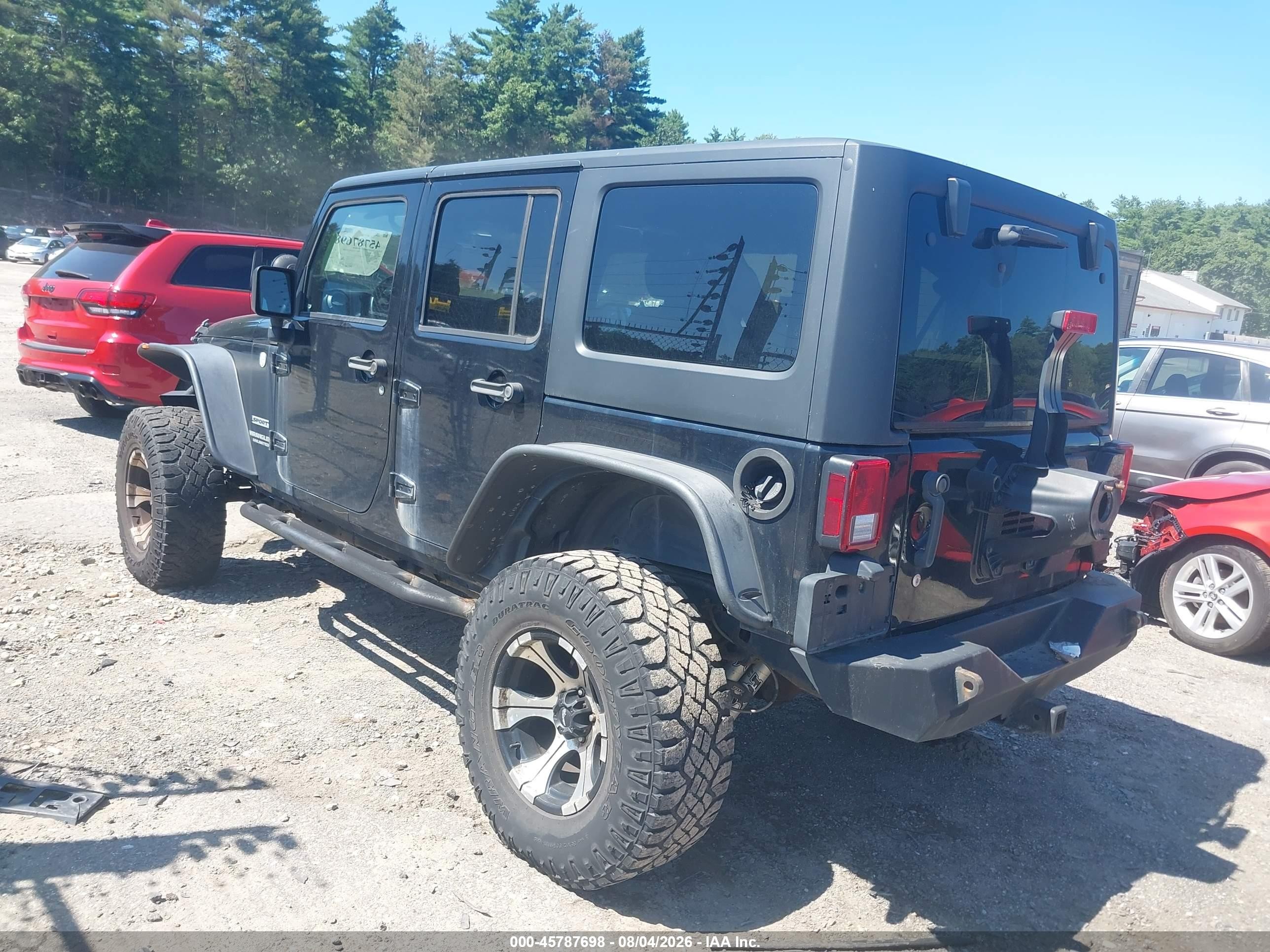 2011 Jeep Wrangler Unlimited Sport Black vin: 1J4BA3H13BL625265