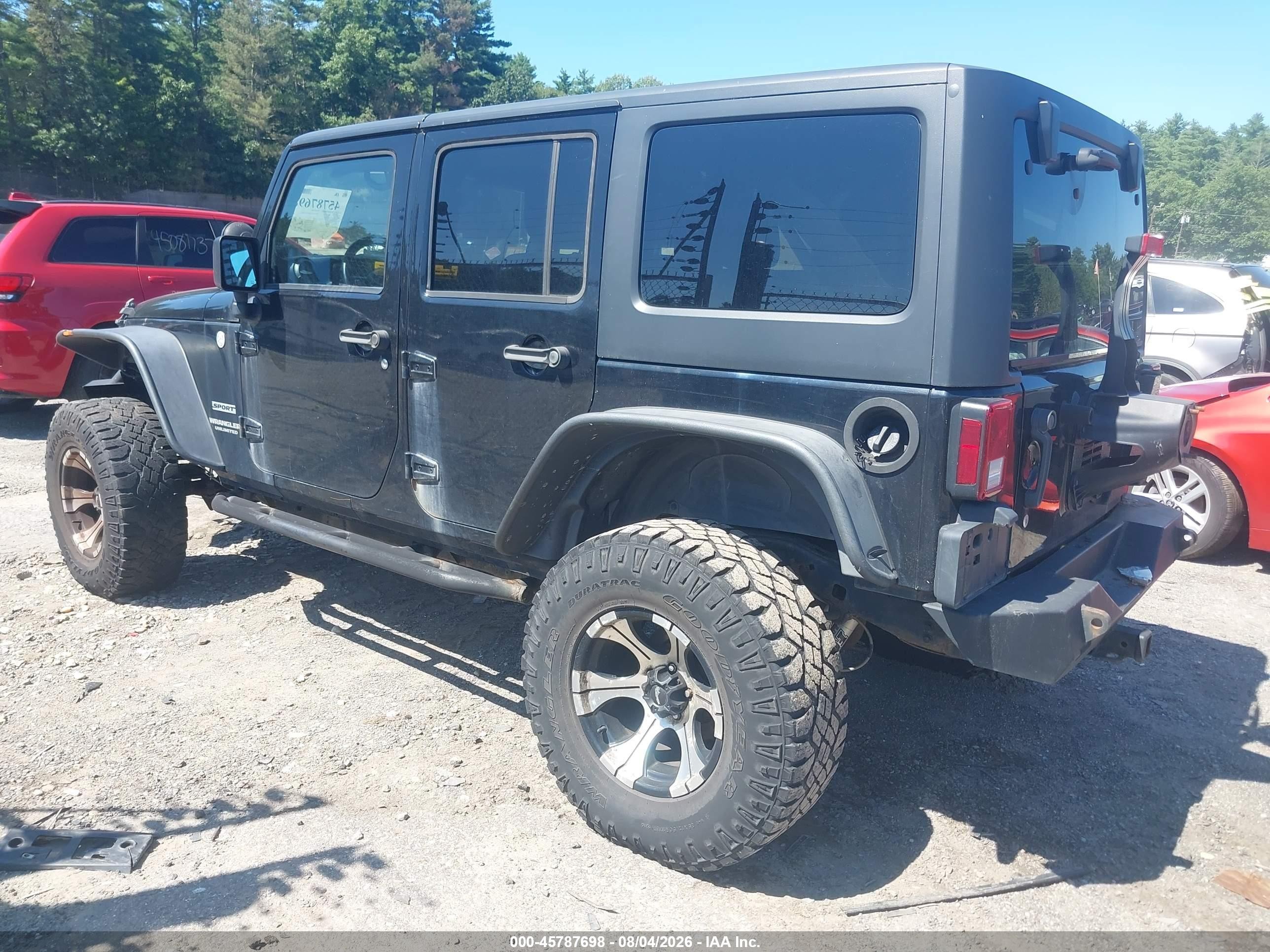 2011 Jeep Wrangler Unlimited Sport Black vin: 1J4BA3H13BL625265