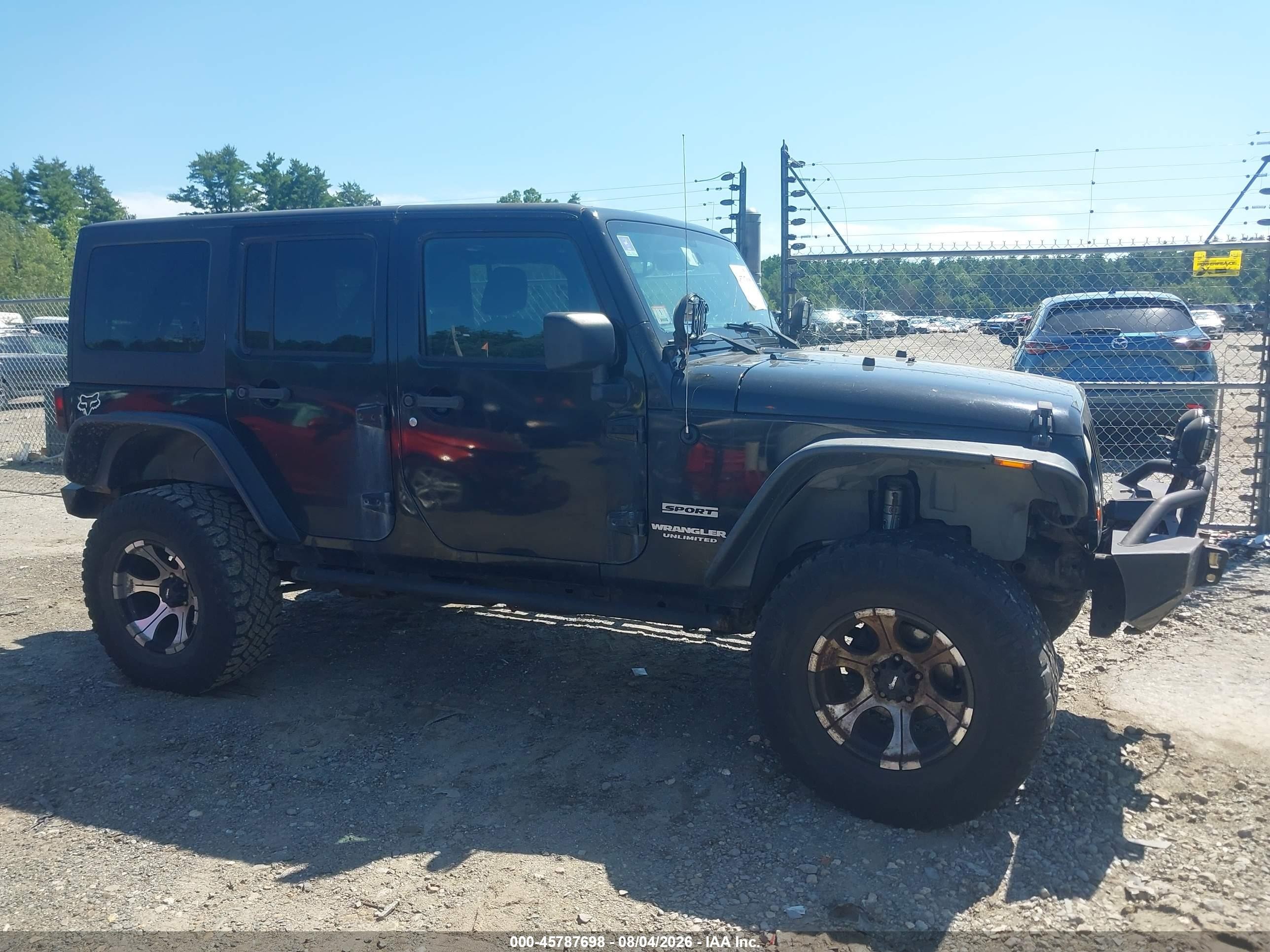 2011 Jeep Wrangler Unlimited Sport Black vin: 1J4BA3H13BL625265