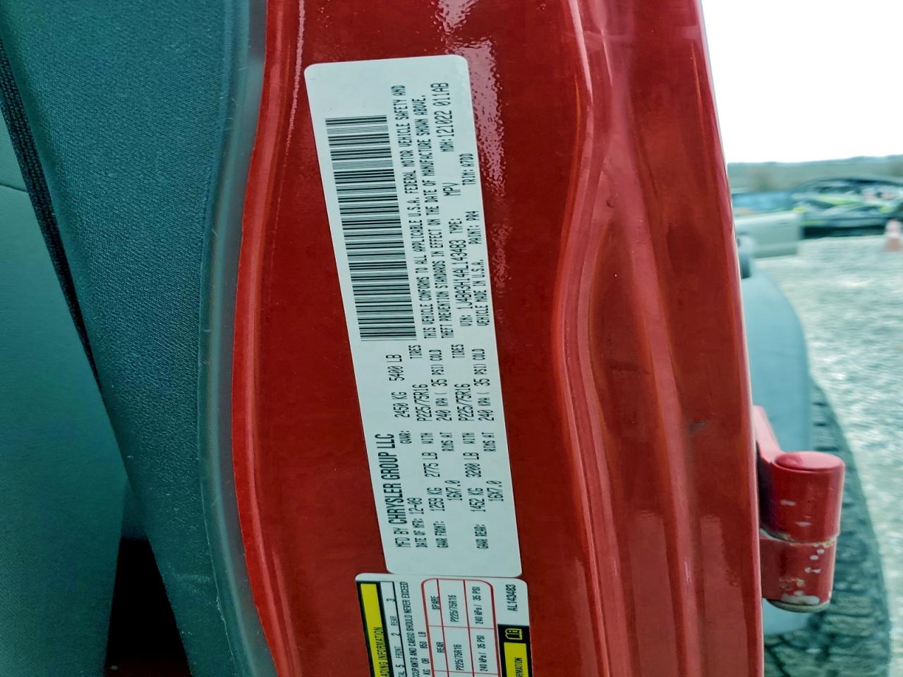 2010 Jeep Wrangler Unlimited Sport Red vin: 1J4BA3H14AL143483