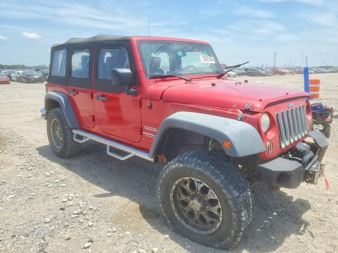 2010 Jeep Wrangler Unlimited Sport Red vin: 1J4BA3H14AL143614