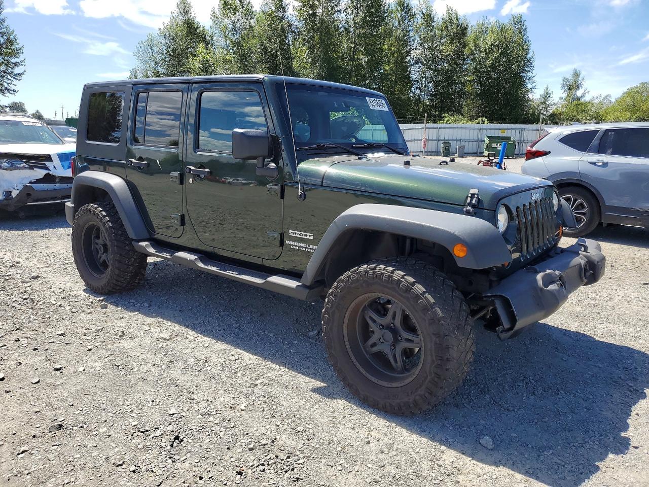 2010 Jeep Wrangler Unlimited Sport Зеленый vin: 1J4BA3H14AL199116