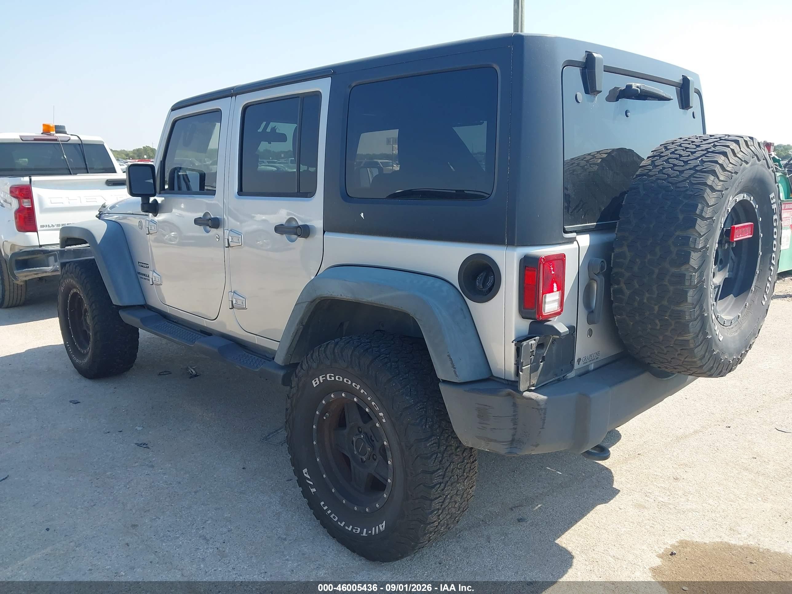 2011 Jeep Wrangler Unlimited Sport Silver vin: 1J4BA3H14BL514594