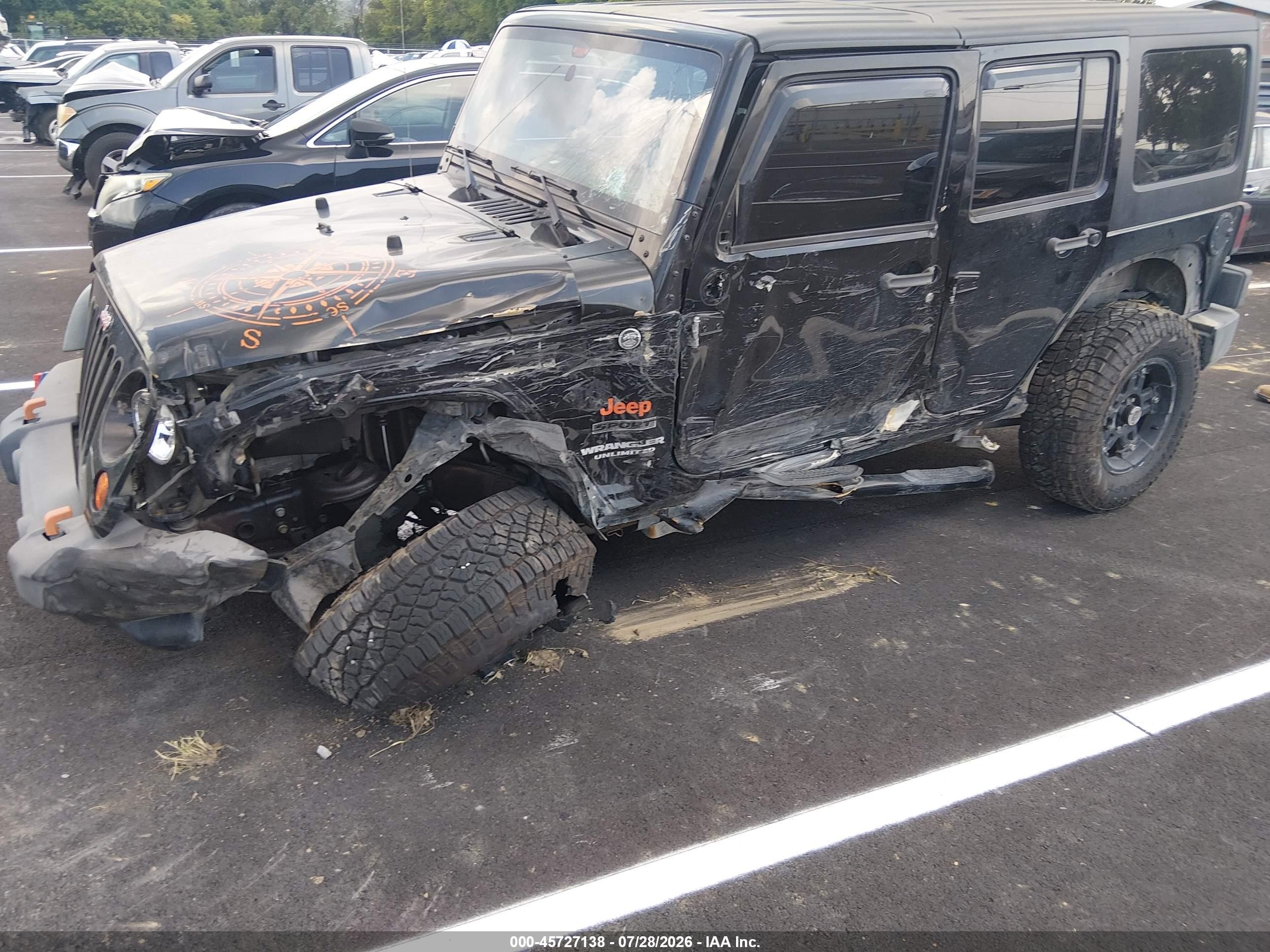 2011 Jeep Wrangler Unlimited Sport Black vin: 1J4BA3H14BL514644