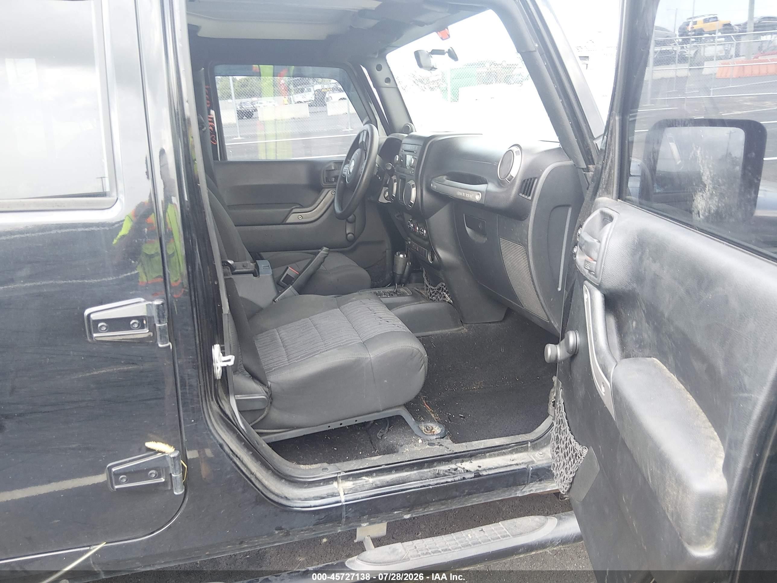 2011 Jeep Wrangler Unlimited Sport Black vin: 1J4BA3H14BL514644