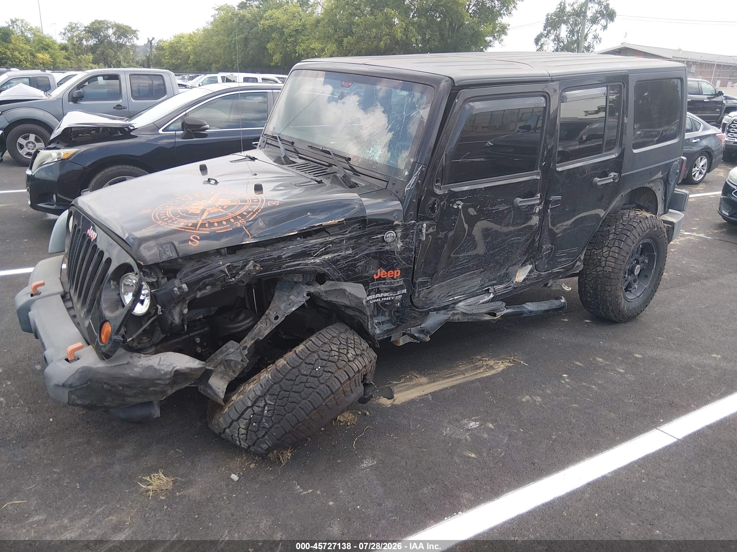 2011 Jeep Wrangler Unlimited Sport Black vin: 1J4BA3H14BL514644