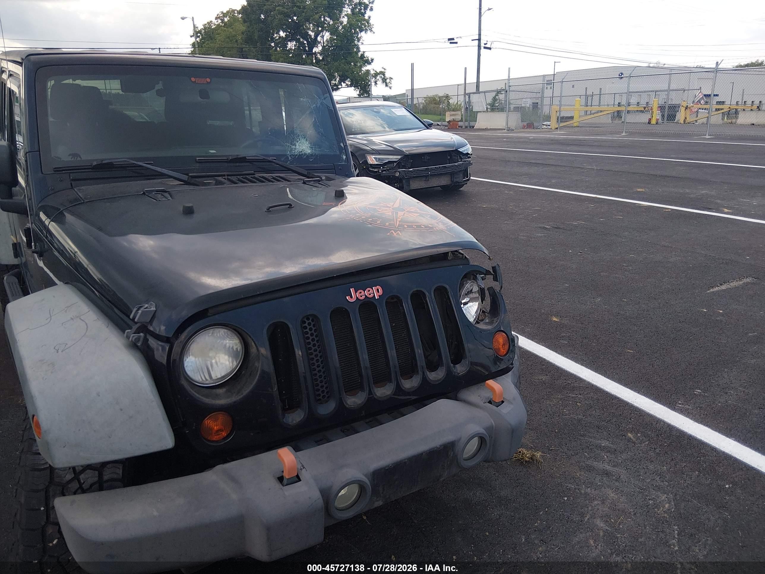 2011 Jeep Wrangler Unlimited Sport Black vin: 1J4BA3H14BL514644