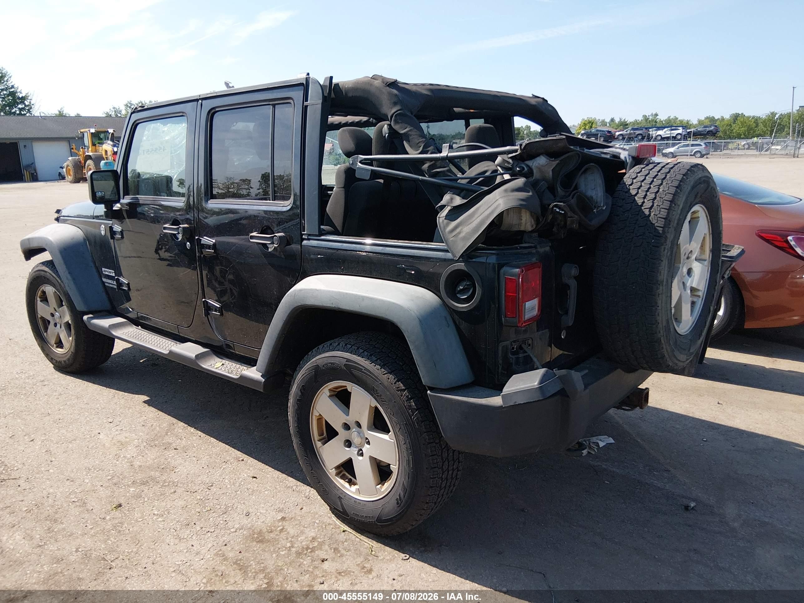 2011 Jeep Wrangler Unlimited Sport Black vin: 1J4BA3H14BL579588