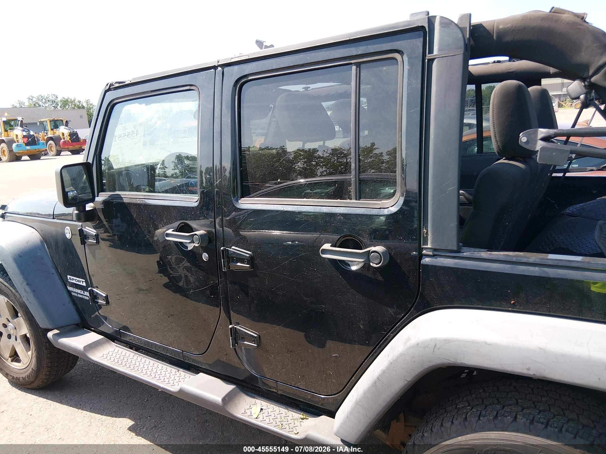 2011 Jeep Wrangler Unlimited Sport Black vin: 1J4BA3H14BL579588