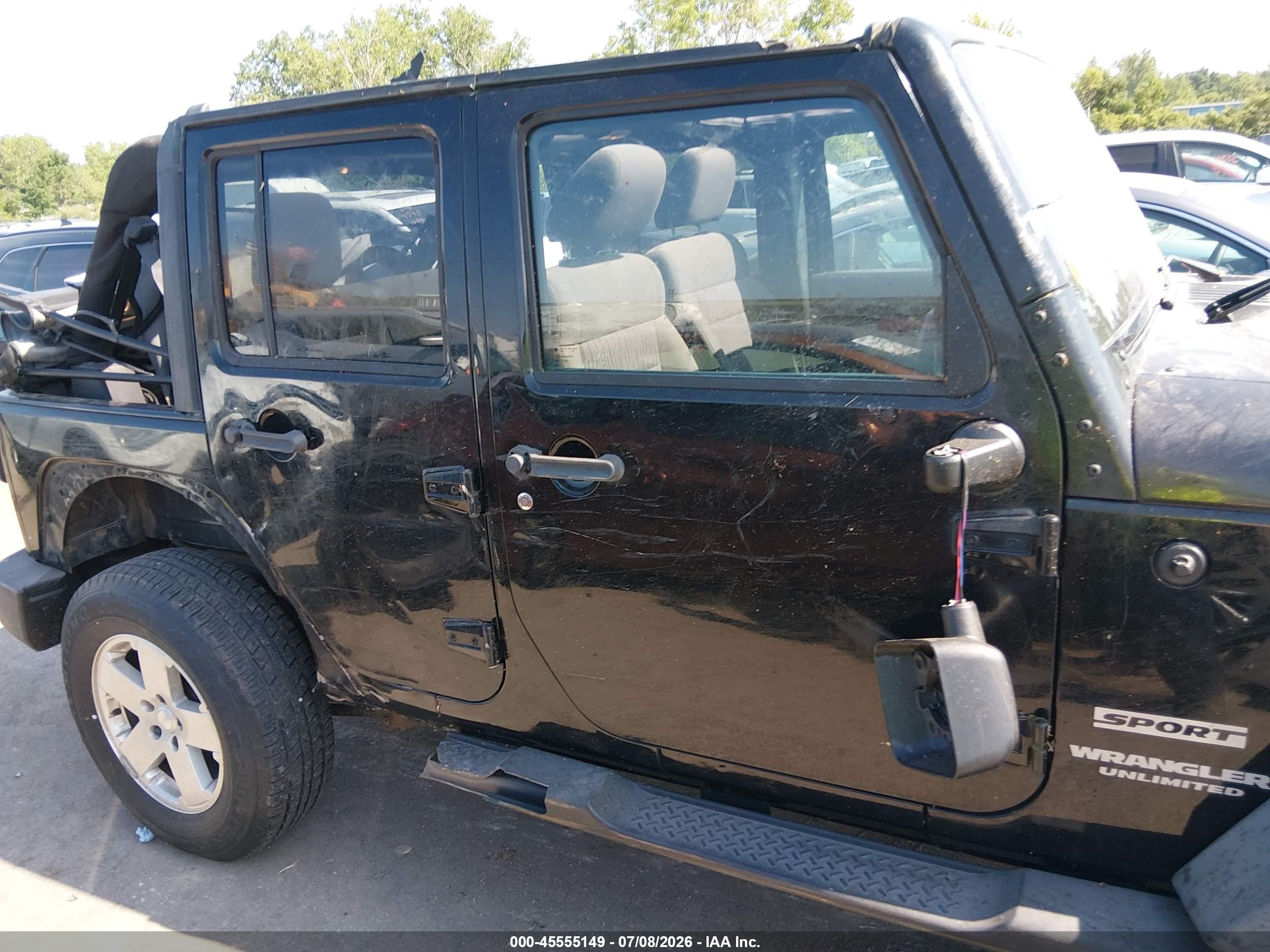 2011 Jeep Wrangler Unlimited Sport Black vin: 1J4BA3H14BL579588