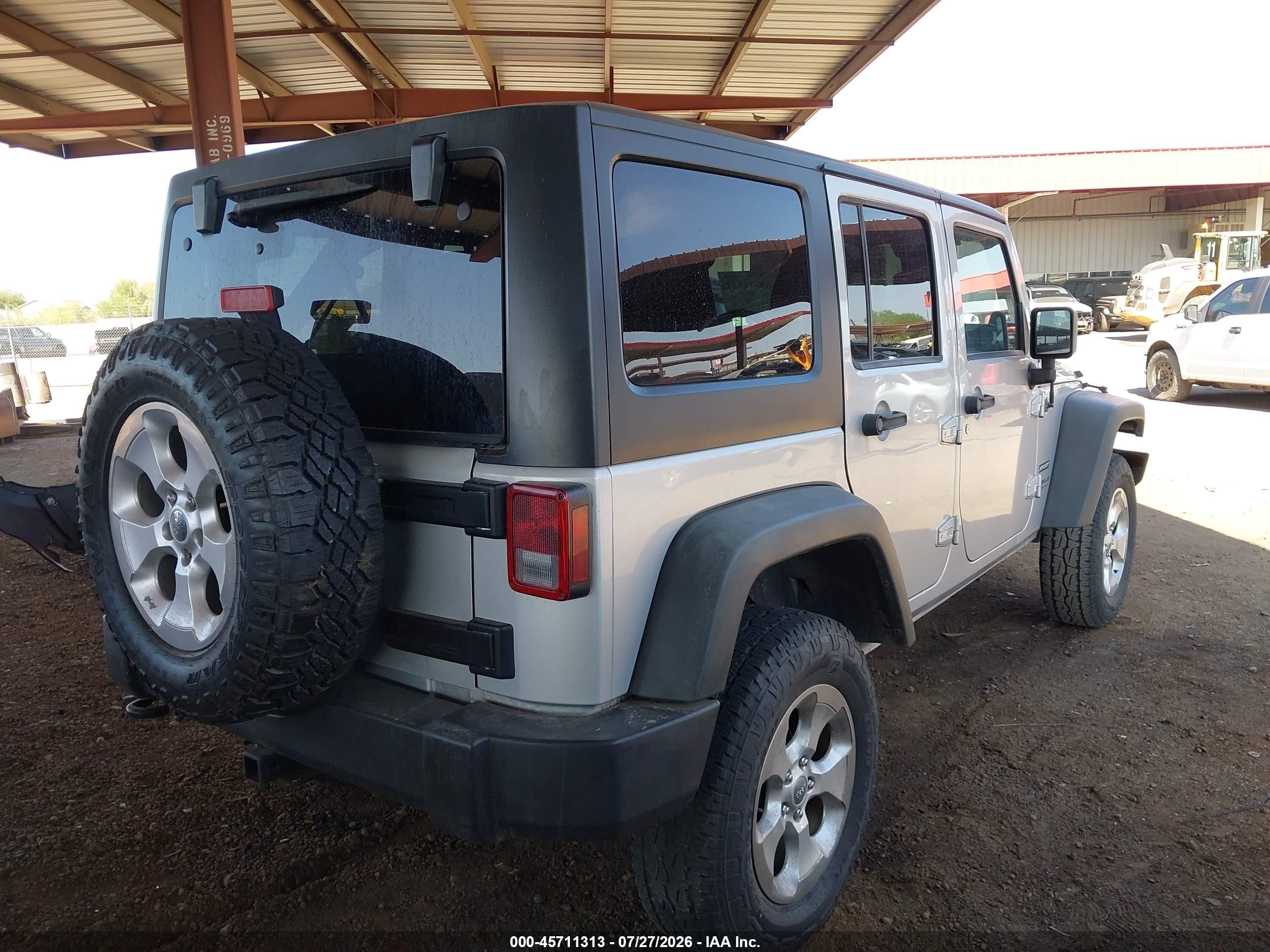 2011 Jeep Wrangler Unlimited Sport Silver vin: 1J4BA3H14BL617160