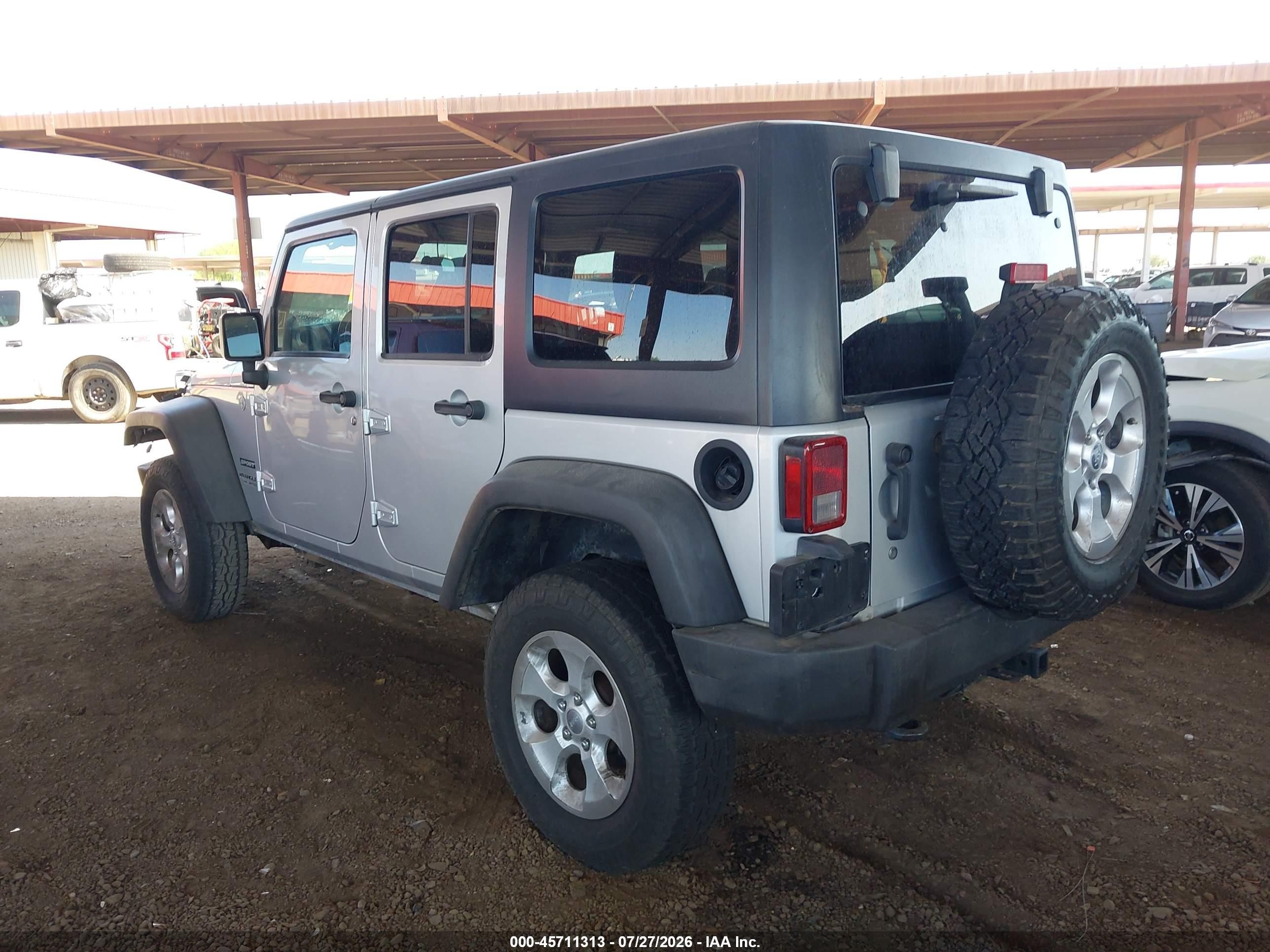 2011 Jeep Wrangler Unlimited Sport Silver vin: 1J4BA3H14BL617160