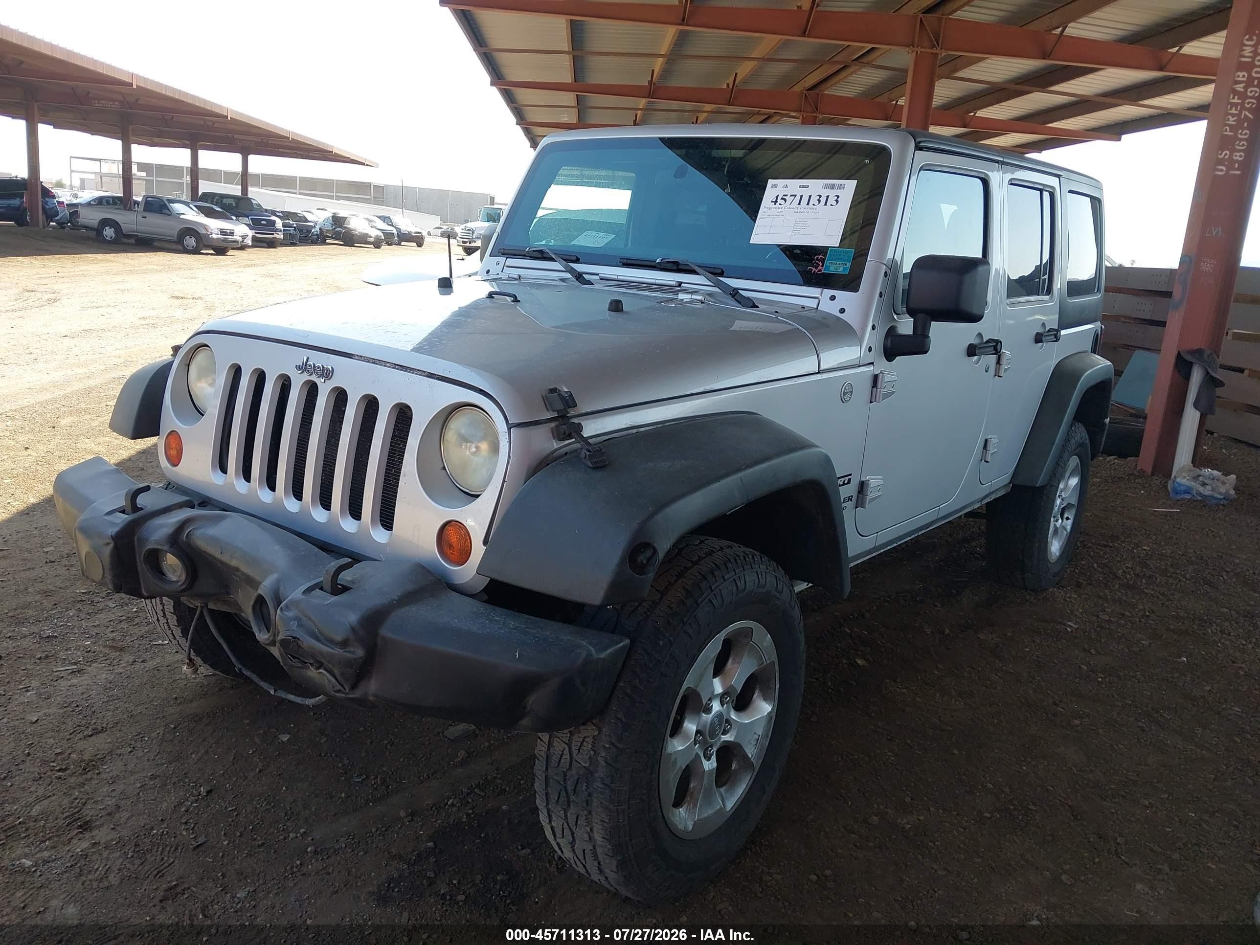 2011 Jeep Wrangler Unlimited Sport Silver vin: 1J4BA3H14BL617160
