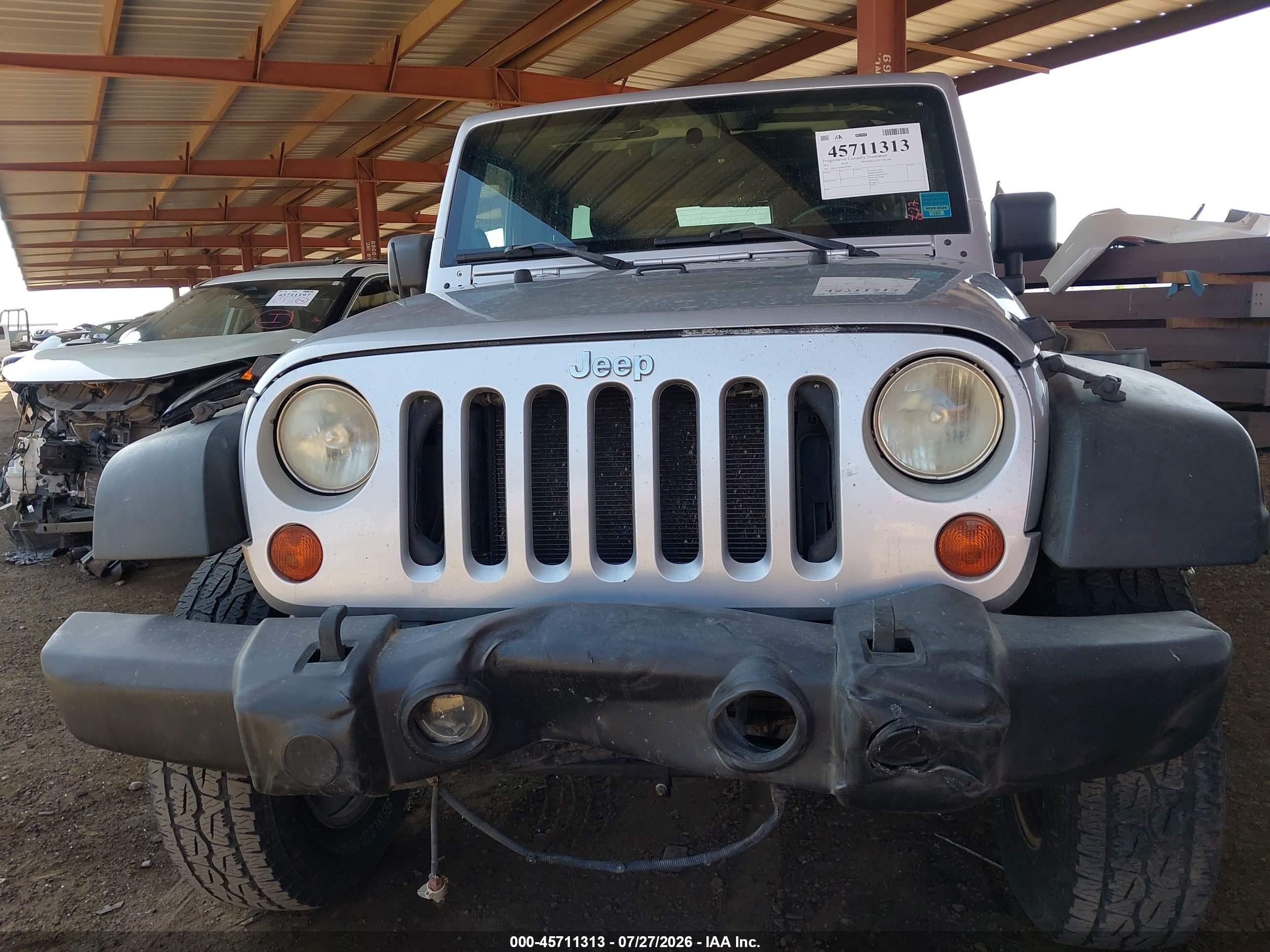 2011 Jeep Wrangler Unlimited Sport Silver vin: 1J4BA3H14BL617160