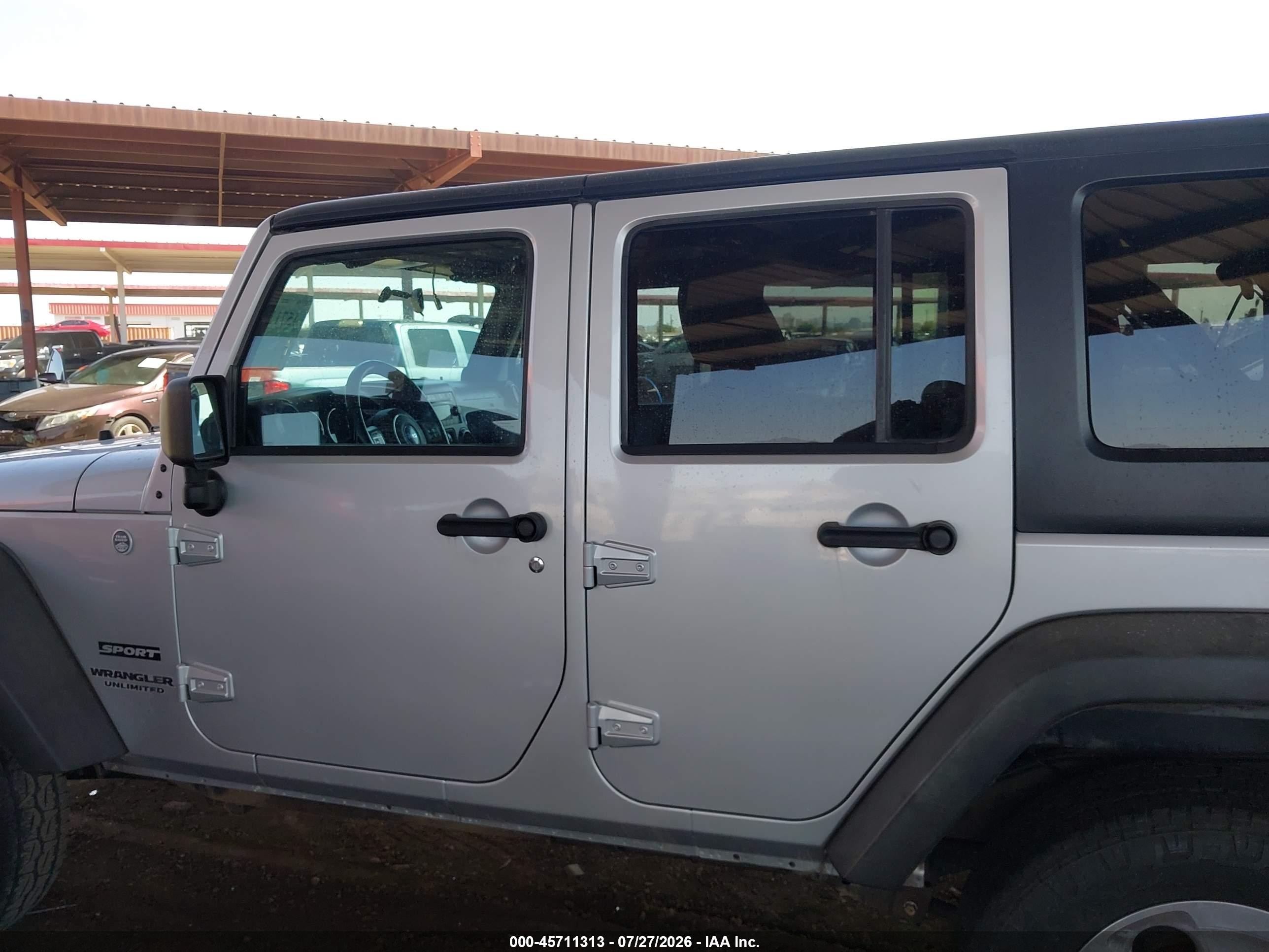 2011 Jeep Wrangler Unlimited Sport Silver vin: 1J4BA3H14BL617160