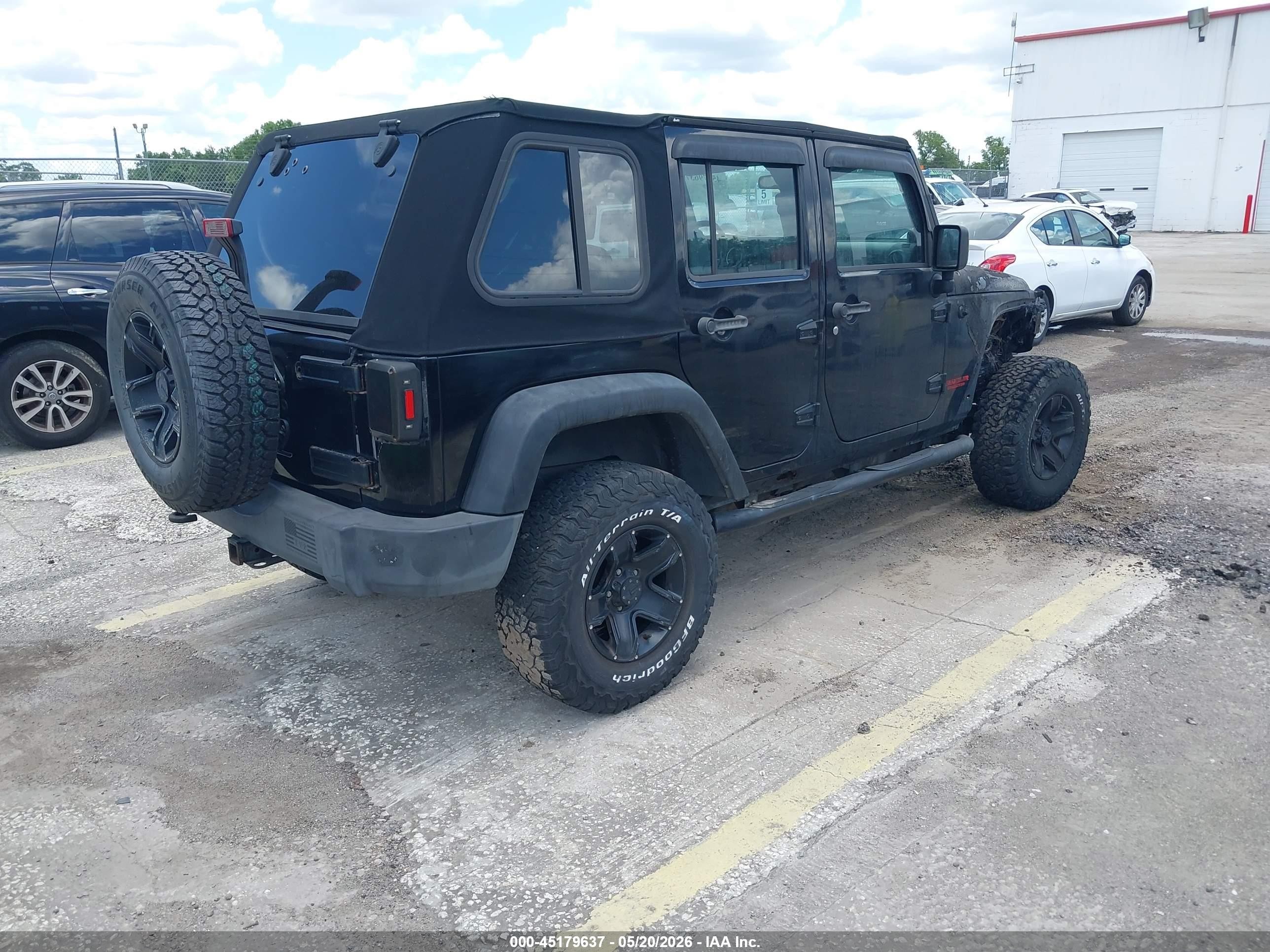 2010 Jeep Wrangler Unlimited Sport Black vin: 1J4BA3H15AL175813