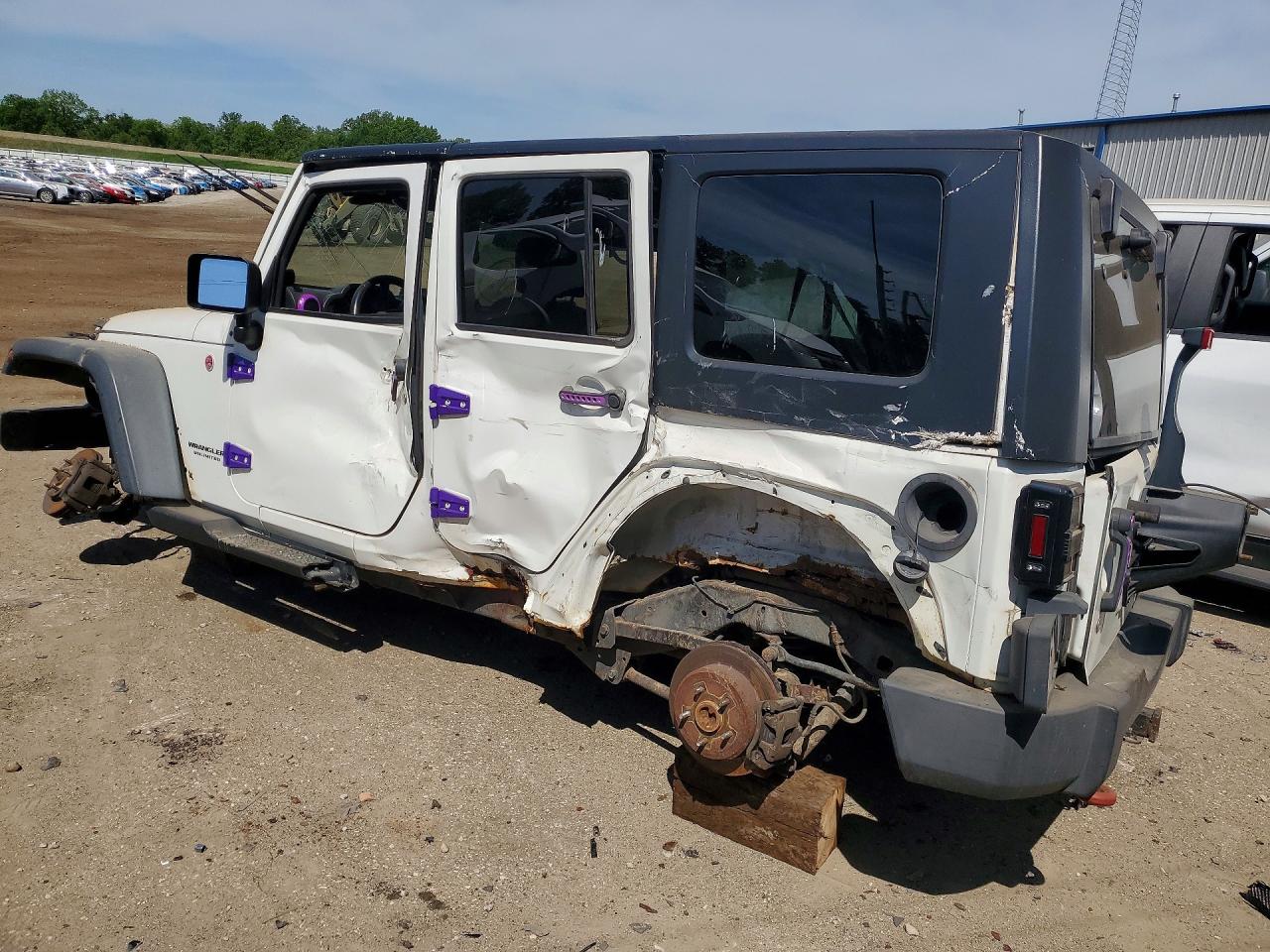 2010 Jeep Wrangler Unlimited Sport White vin: 1J4BA3H15AL194216