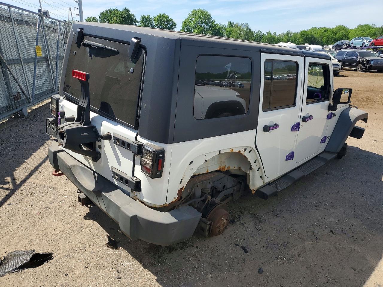 2010 Jeep Wrangler Unlimited Sport White vin: 1J4BA3H15AL194216