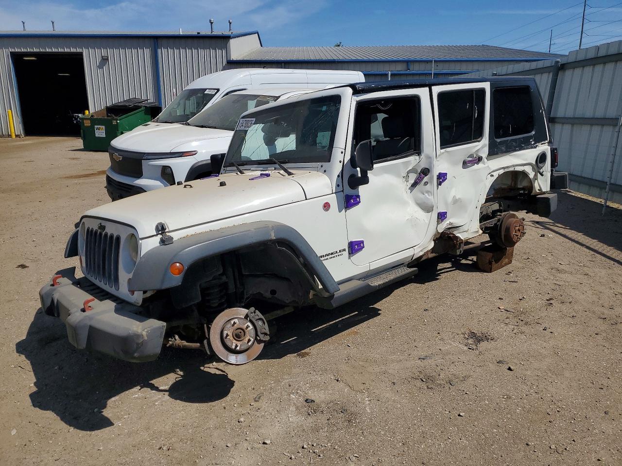 2010 Jeep Wrangler Unlimited Sport White vin: 1J4BA3H15AL194216