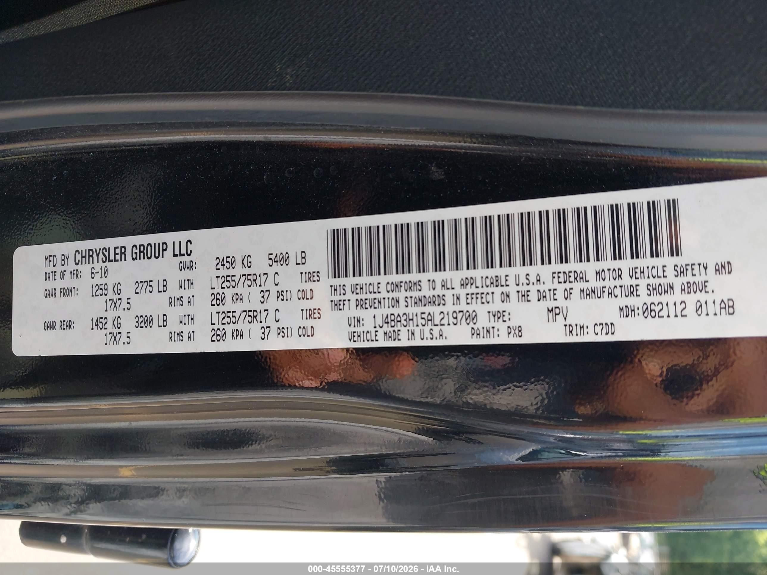 2010 Jeep Wrangler Unlimited Sport Black vin: 1J4BA3H15AL219700
