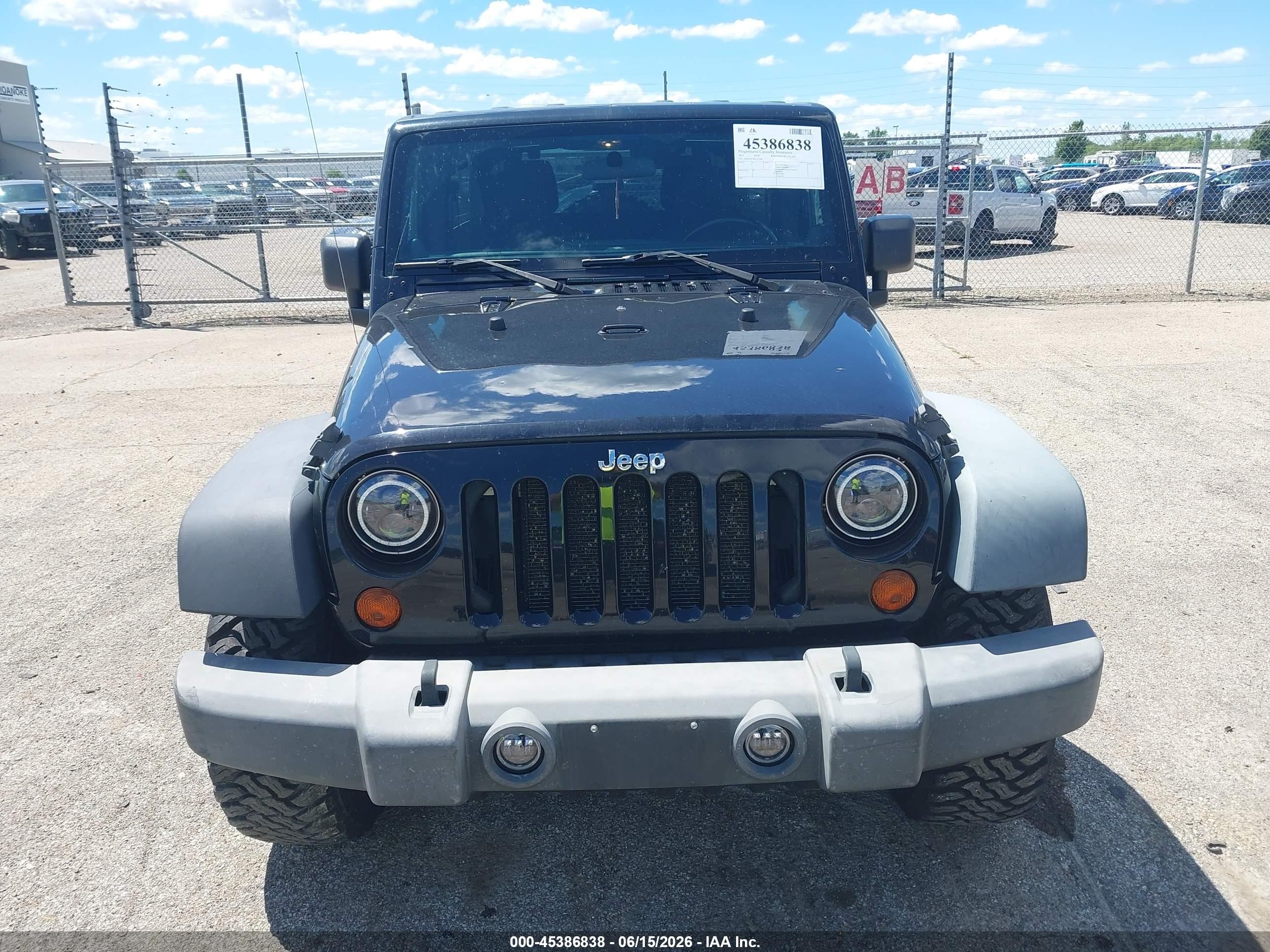 2011 Jeep Wrangler Unlimited Sport Black vin: 1J4BA3H15BL522168
