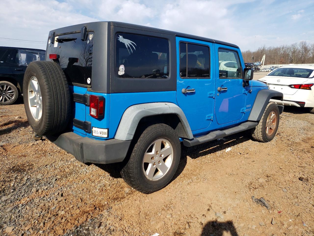 2011 Jeep Wrangler Unlimited Sport Blue vin: 1J4BA3H15BL550164