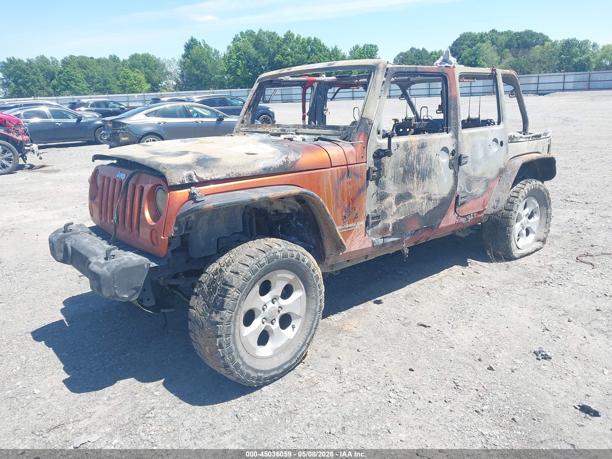 2011 Jeep Wrangler Unlimited Sport Orange vin: 1J4BA3H15BL582273