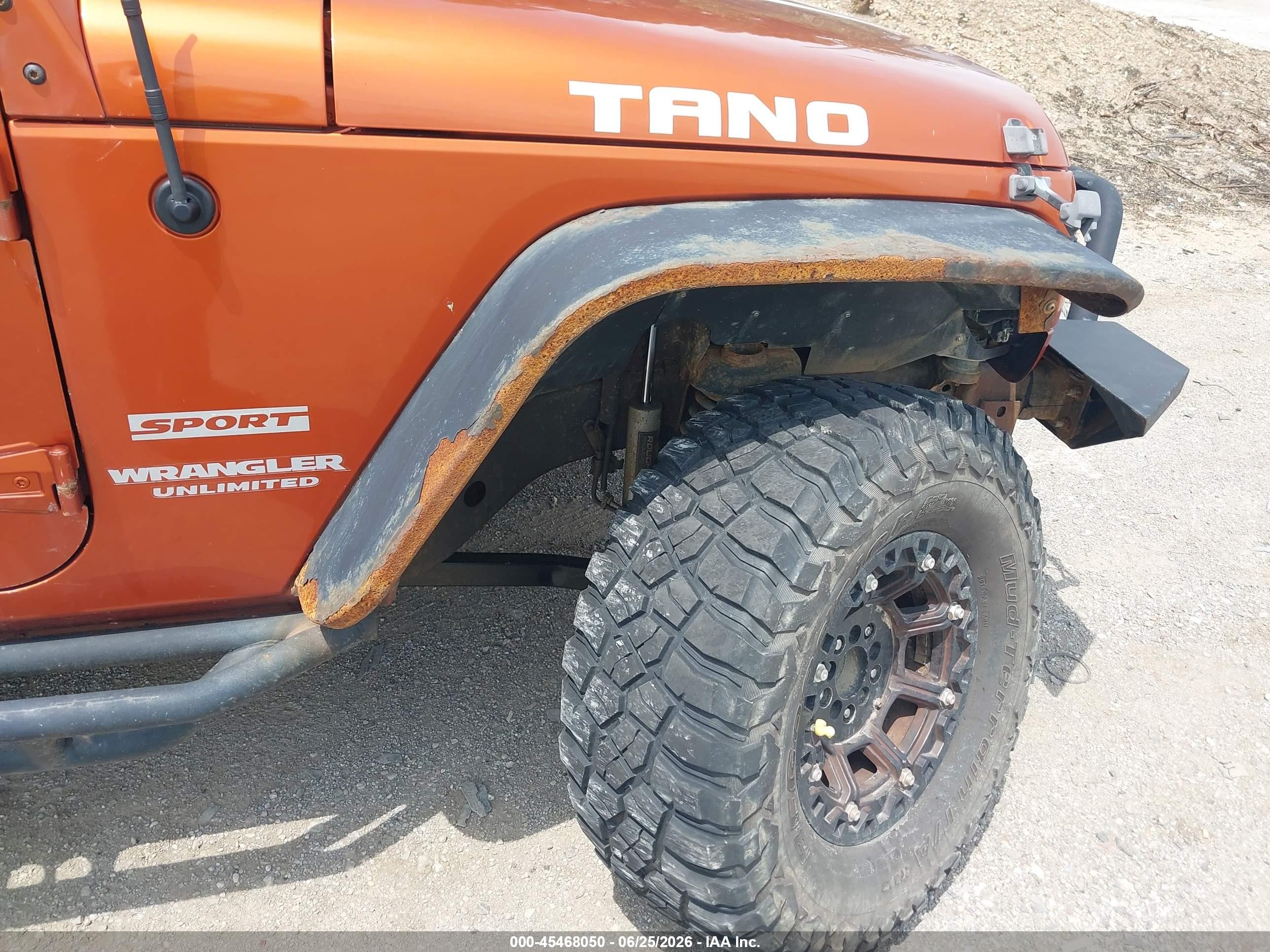 2010 Jeep Wrangler Unlimited Sport Orange vin: 1J4BA3H16AL175285
