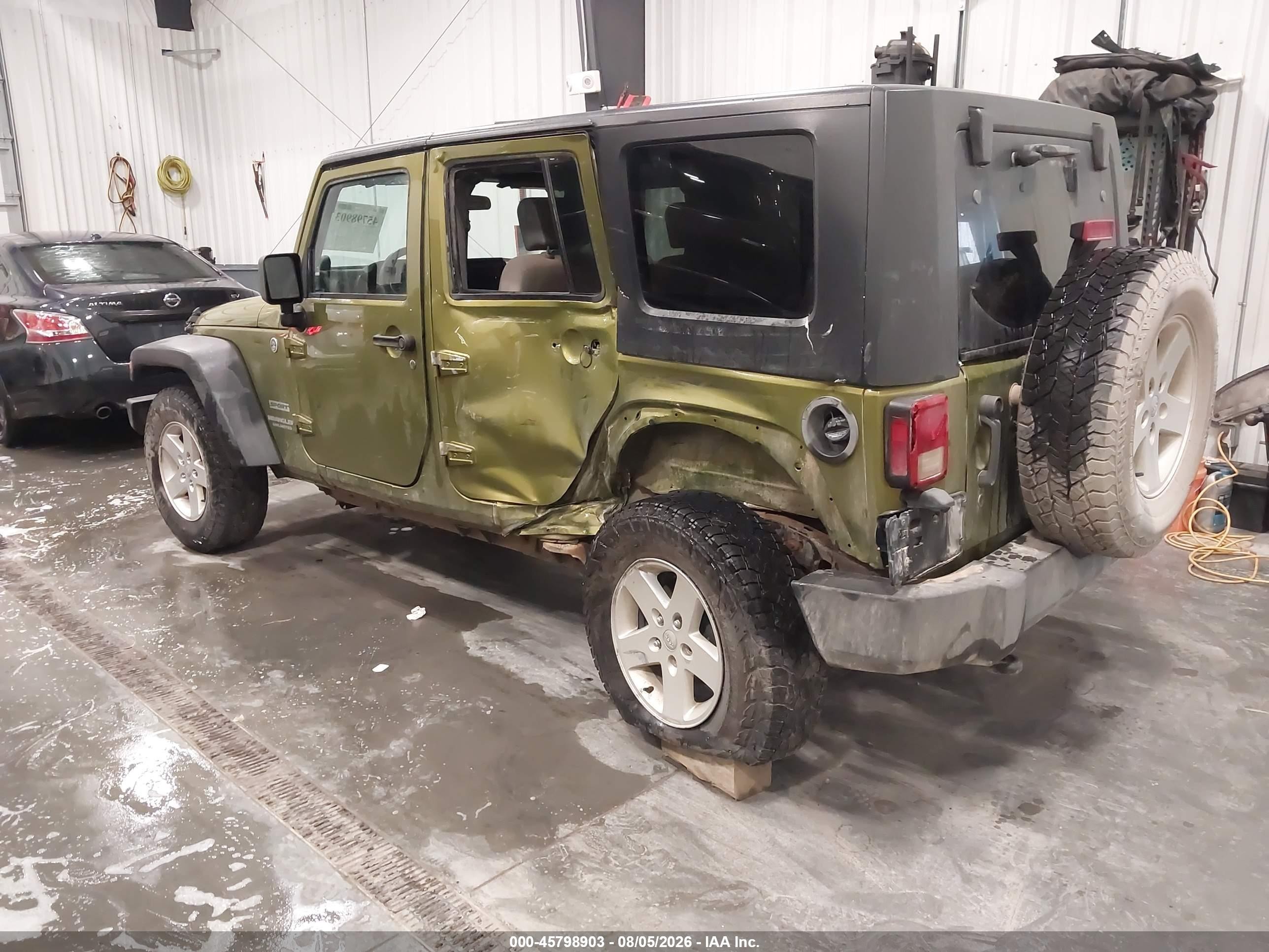 2010 Jeep Wrangler Unlimited Sport Green vin: 1J4BA3H16AL204204
