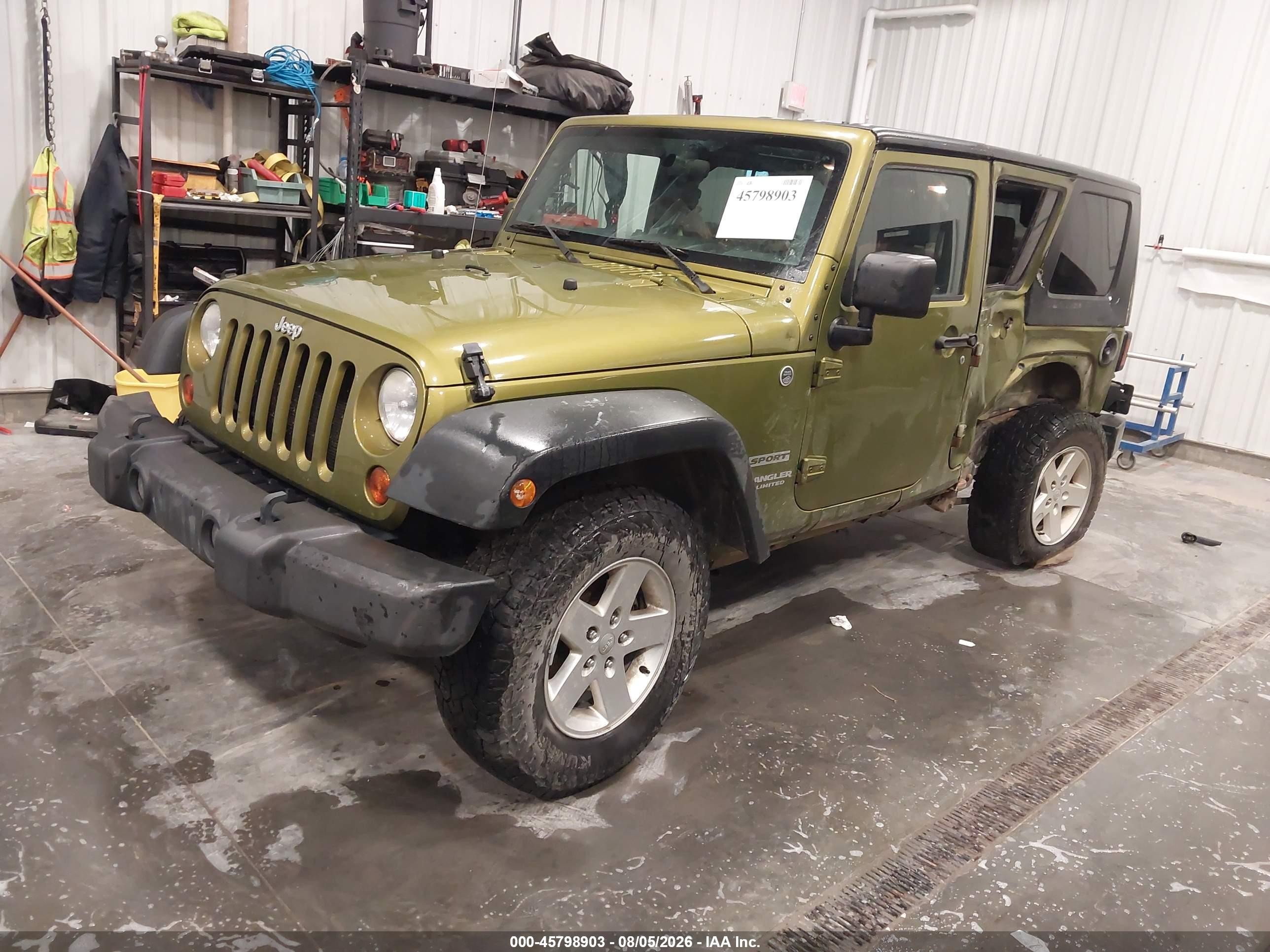 2010 Jeep Wrangler Unlimited Sport Green vin: 1J4BA3H16AL204204