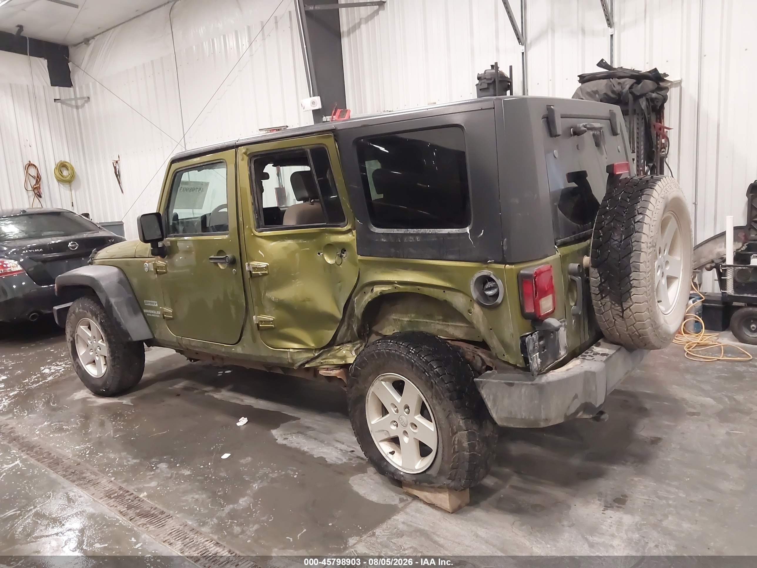 2010 Jeep Wrangler Unlimited Sport Green vin: 1J4BA3H16AL204204