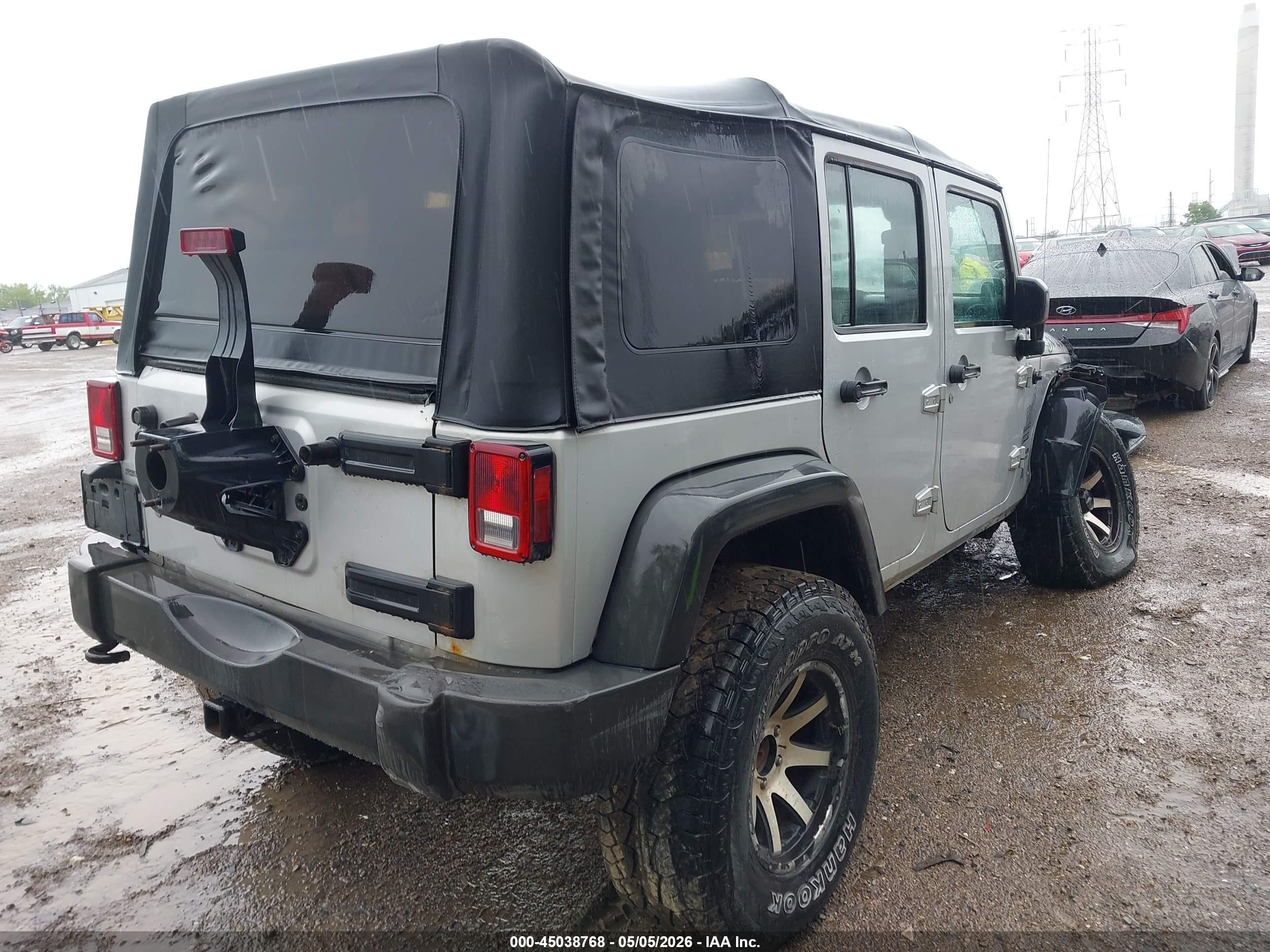 2010 Jeep Wrangler Unlimited Sport Серебряный vin: 1J4BA3H17AL144711